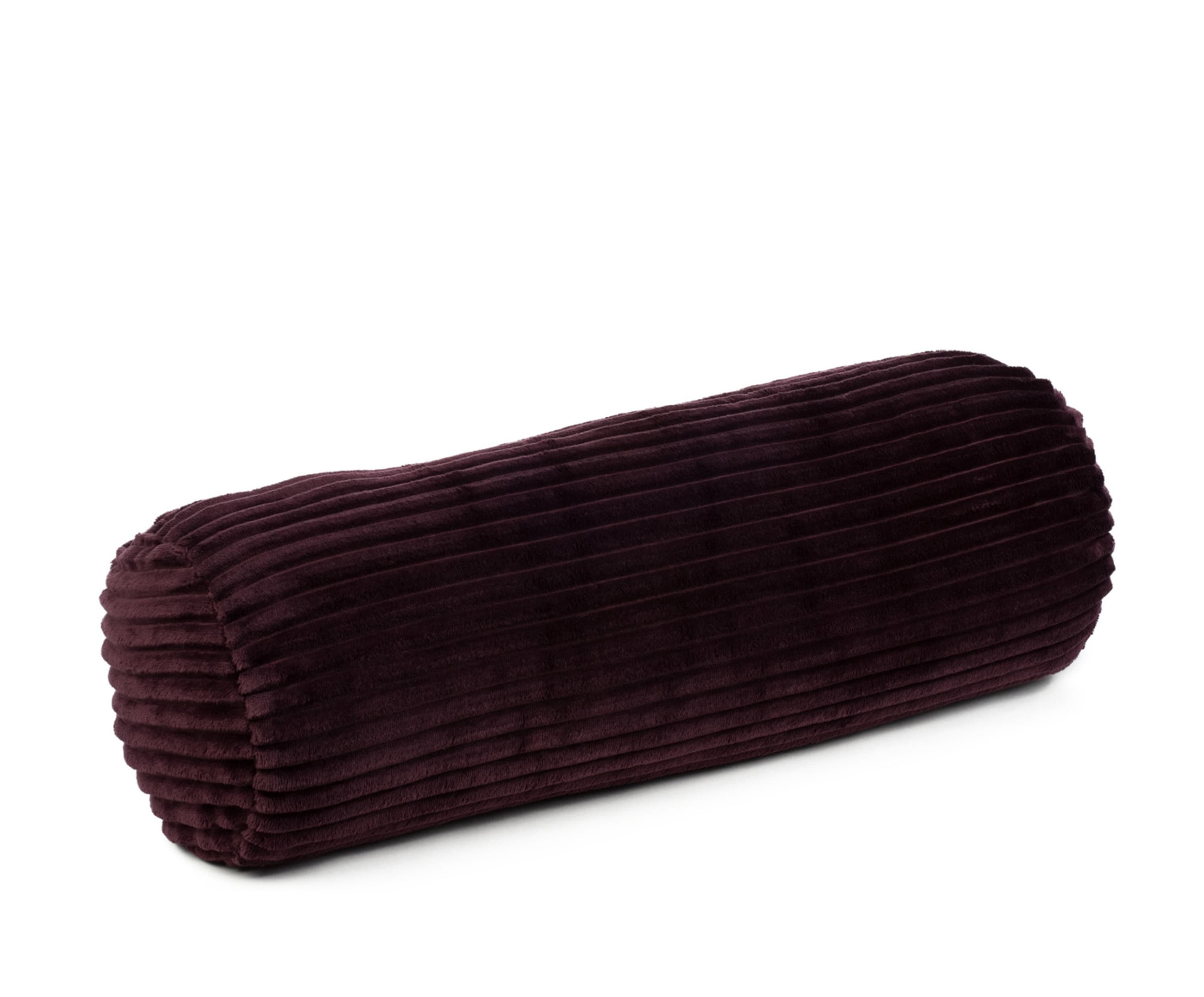 Nackenrolle (gefüllt) Cord Optik 70x22 brombeere