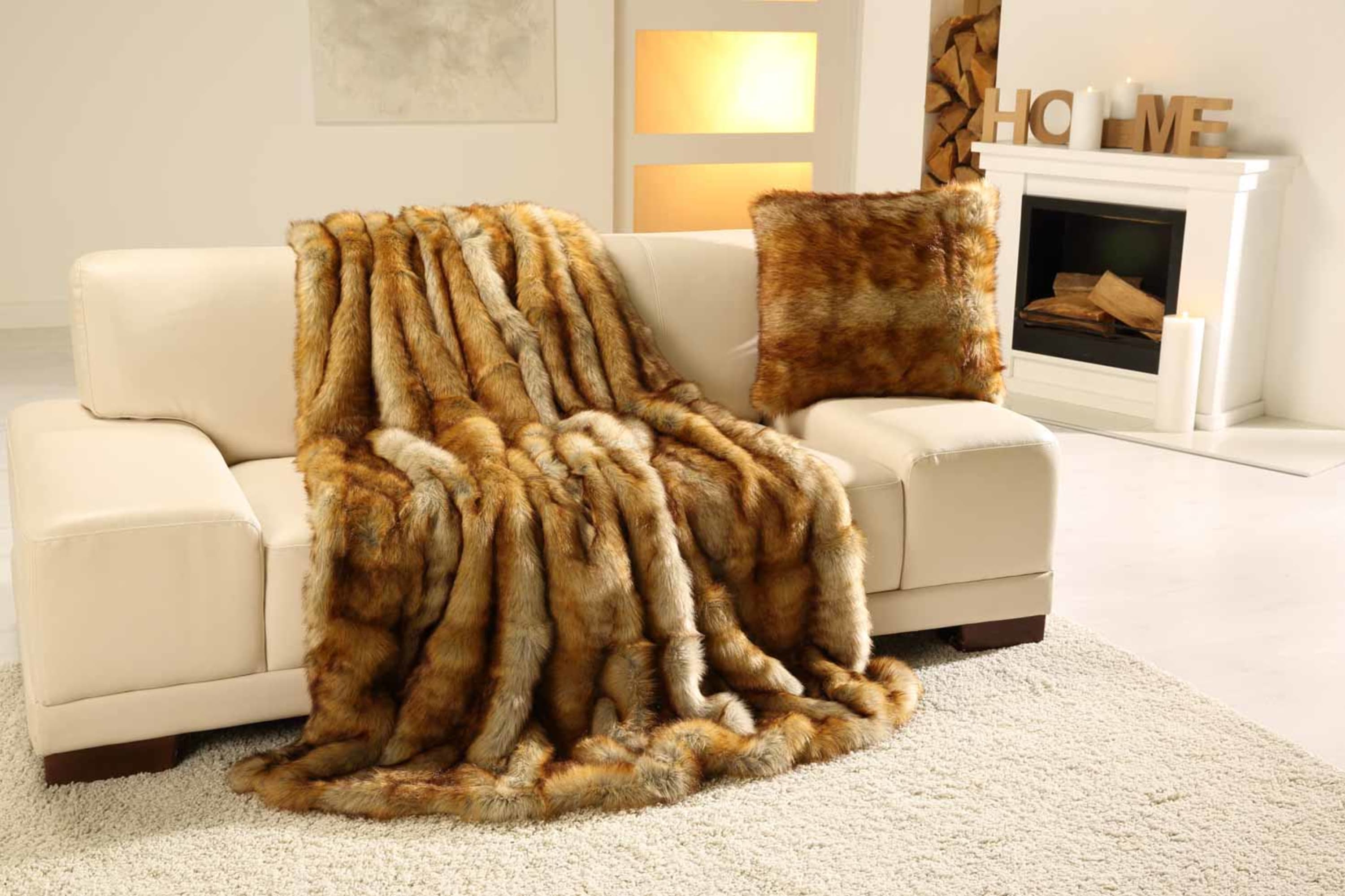 Kuscheldecke Felloptik Premium Luxury 150x200 Fuchs