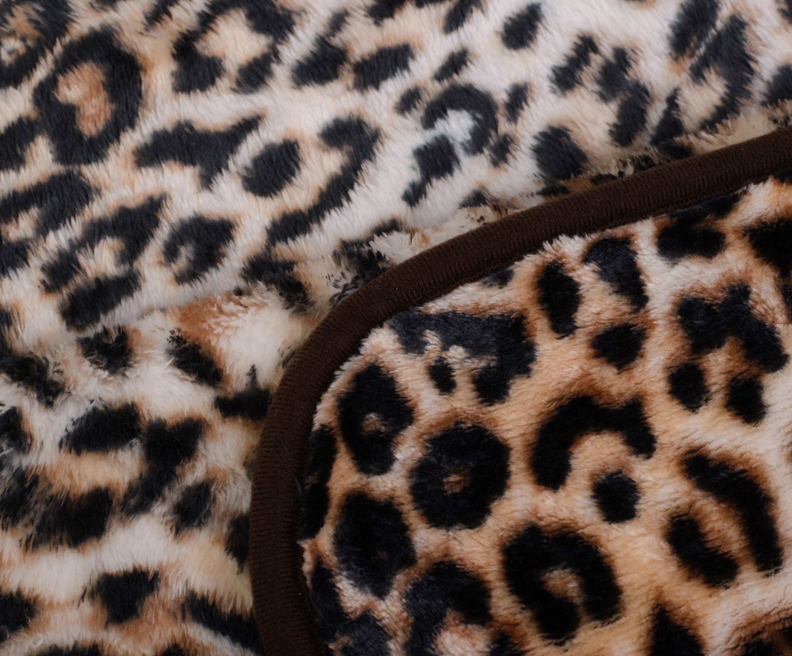 Kuscheldecken Cashmere Feeling 150x200 Leopard braun