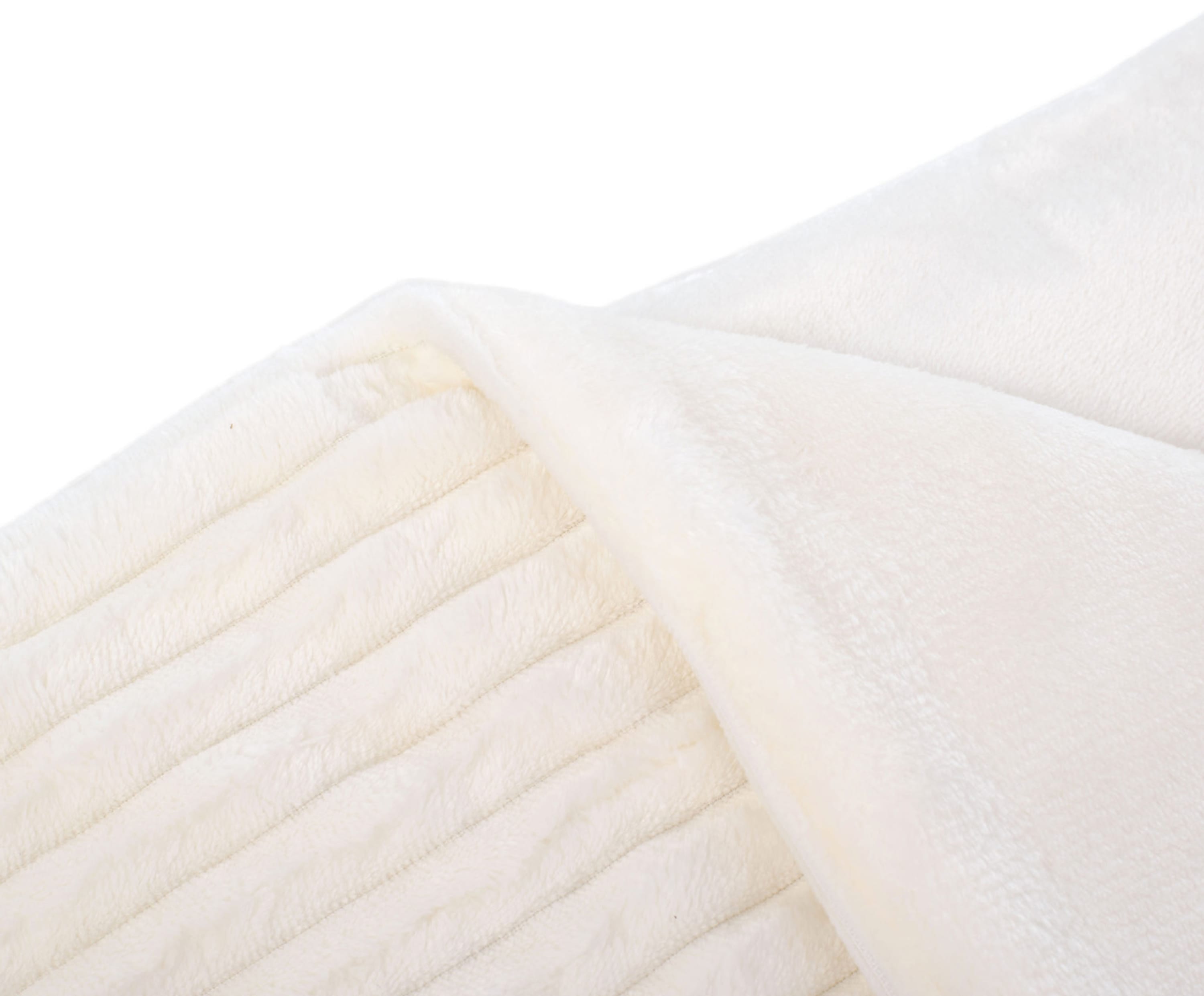 Plaids Cord Optik 150x200 blanc cassé 