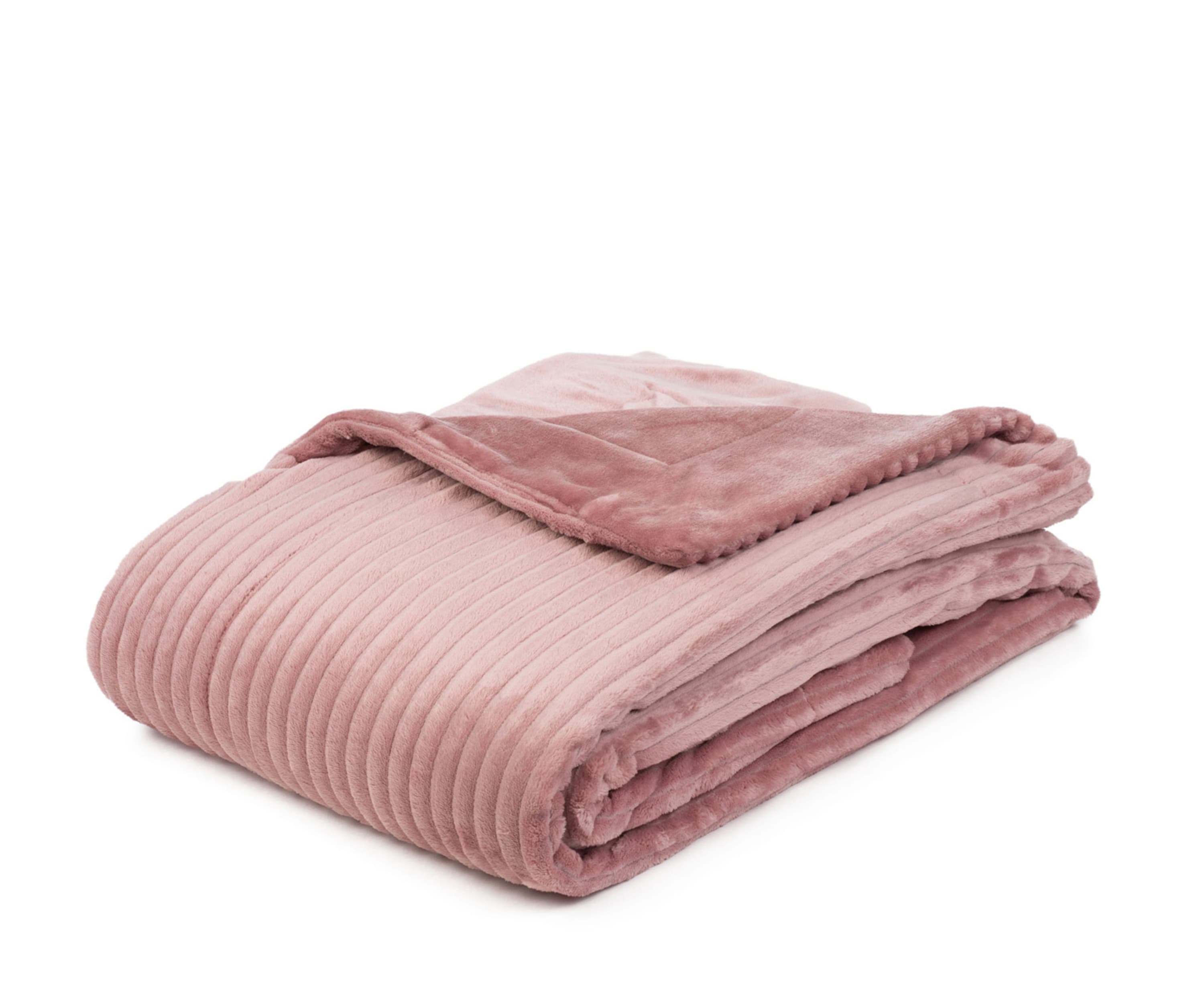 Plaids Cord Optik 150x200 vieux rose