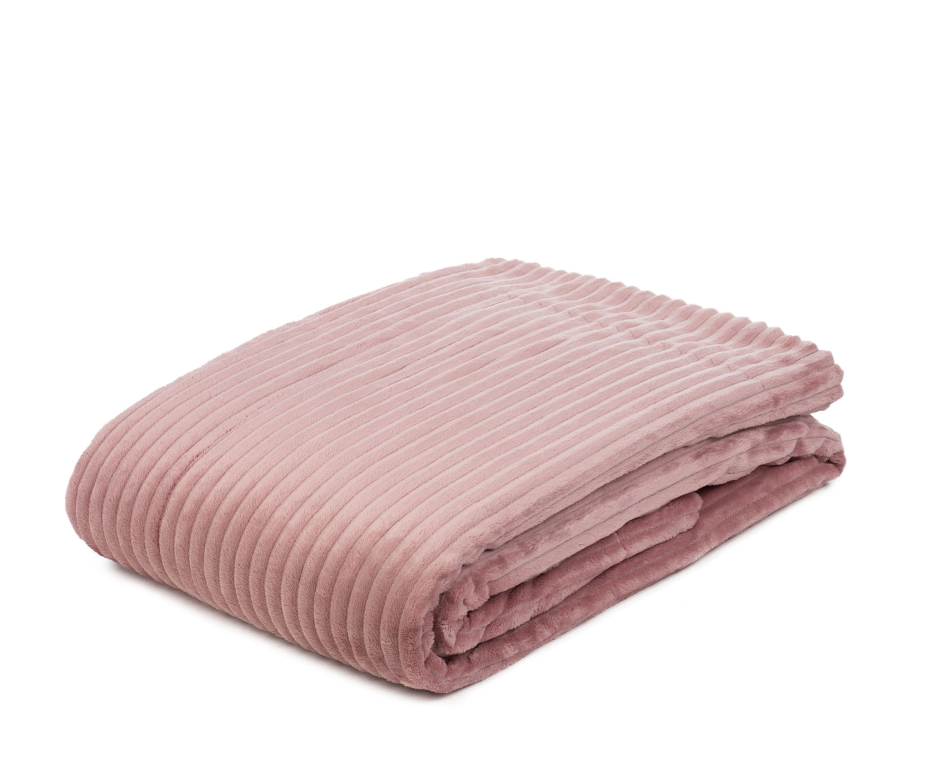 Plaids Cord Optik 150x200 vieux rose