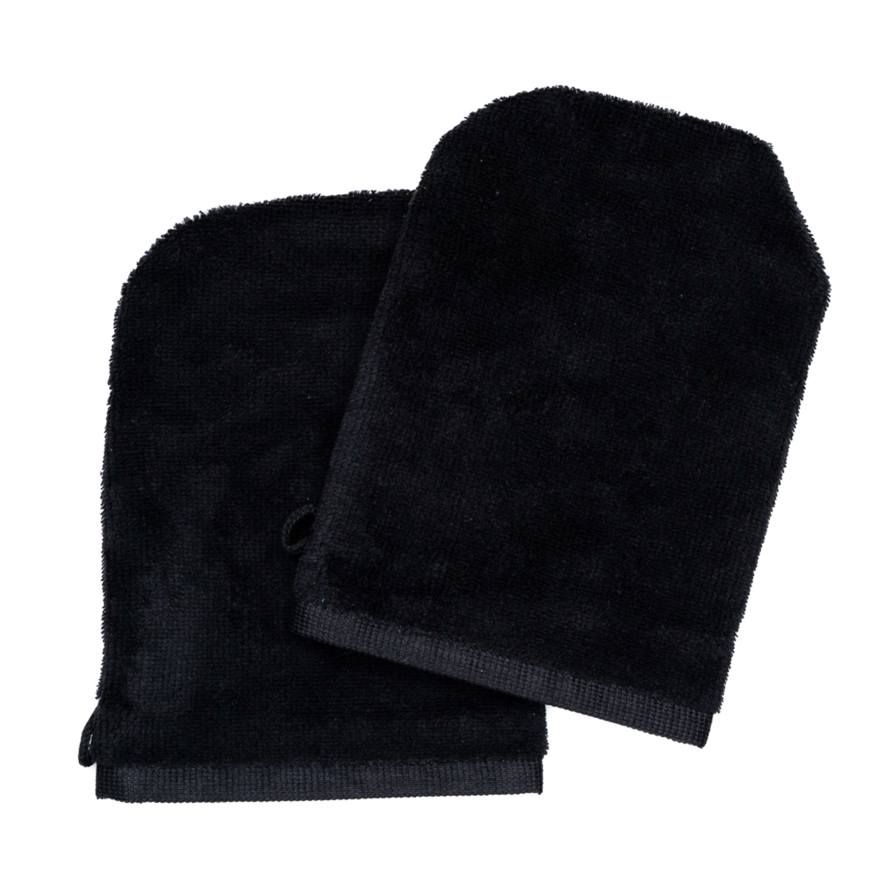 Gants de toilette noir (paire)