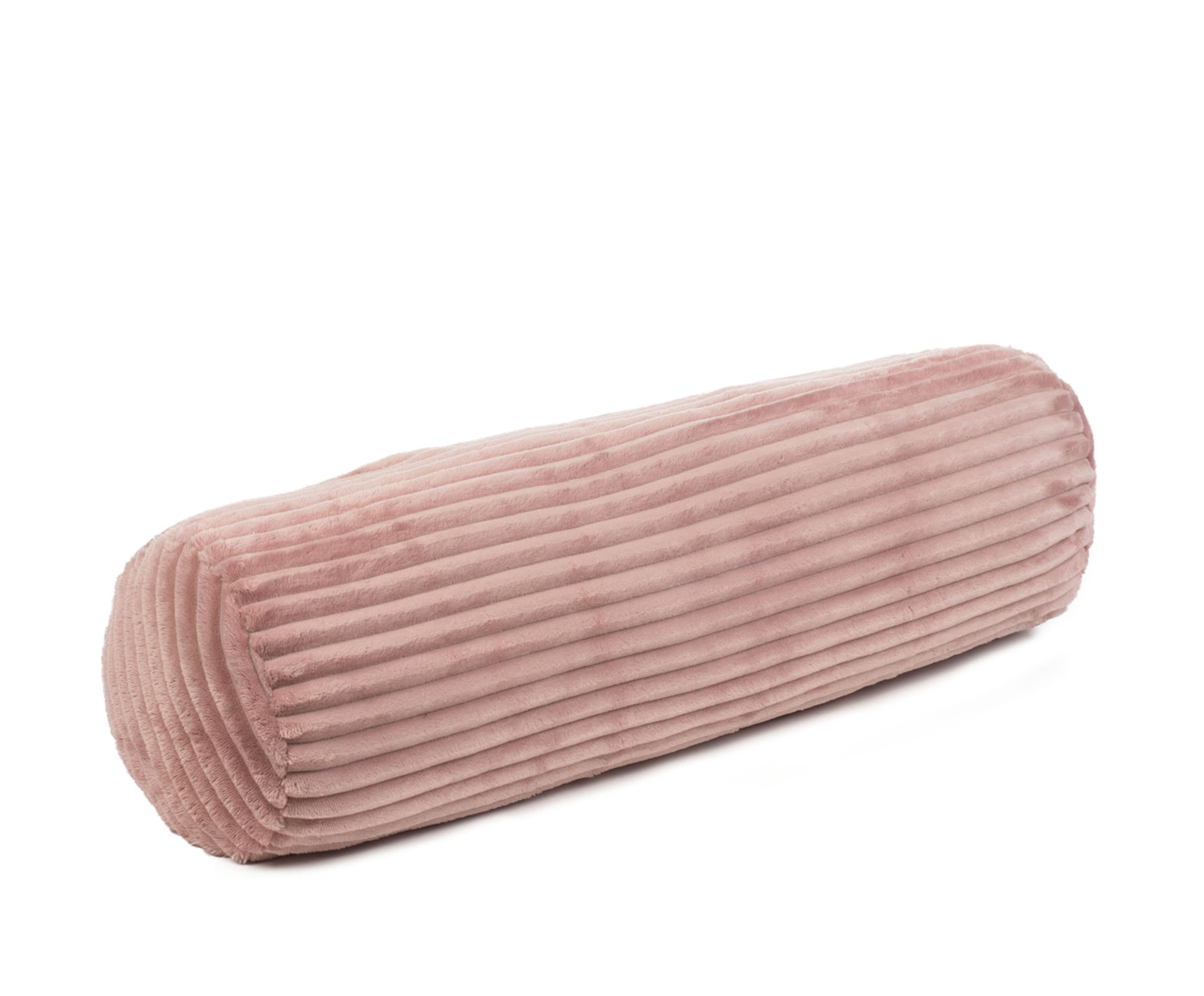 Coussin cylindrique (rempli) Cord Optik 70x22 vieux rose