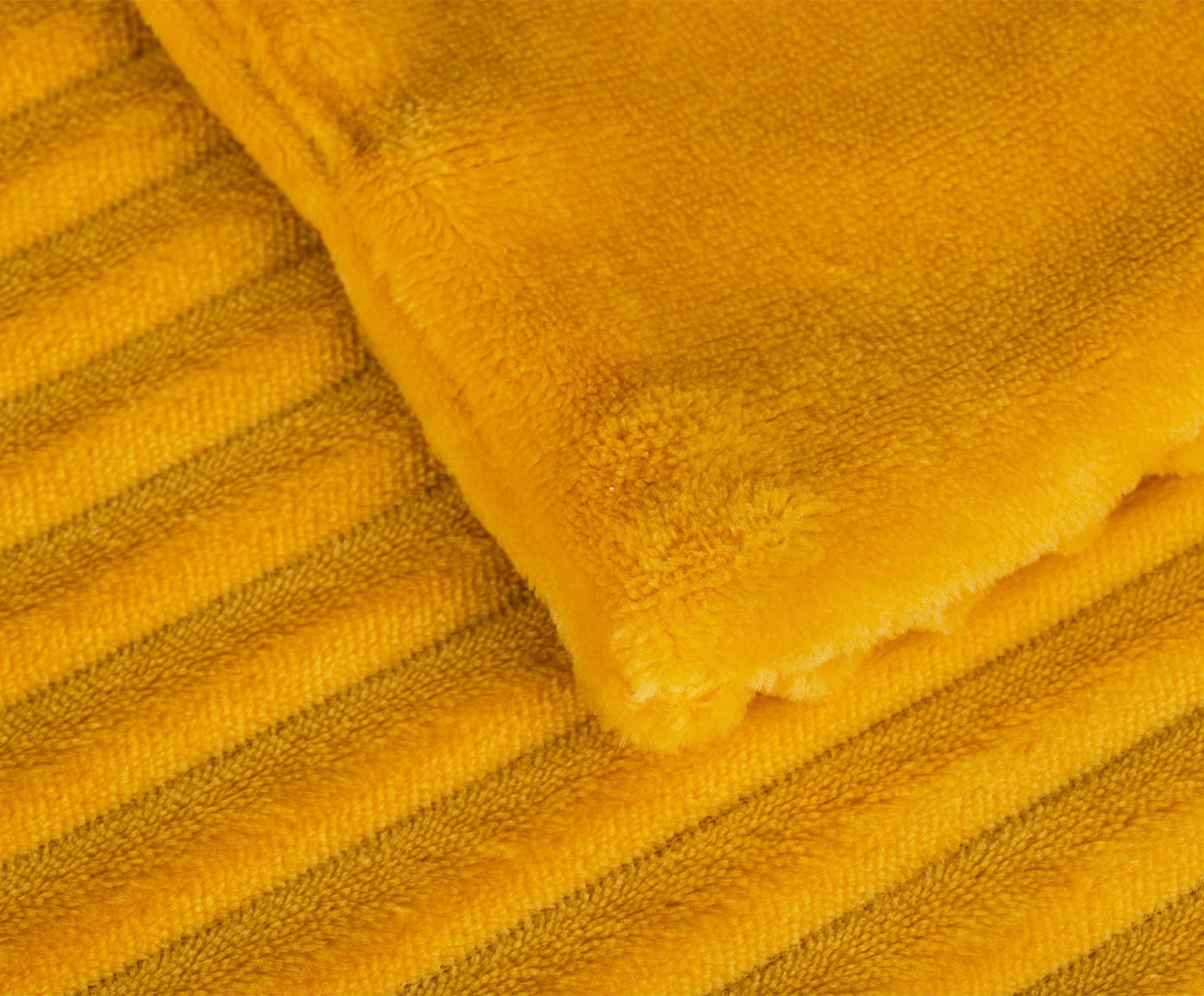 Plaids Cord Optik 150x200 moutarde