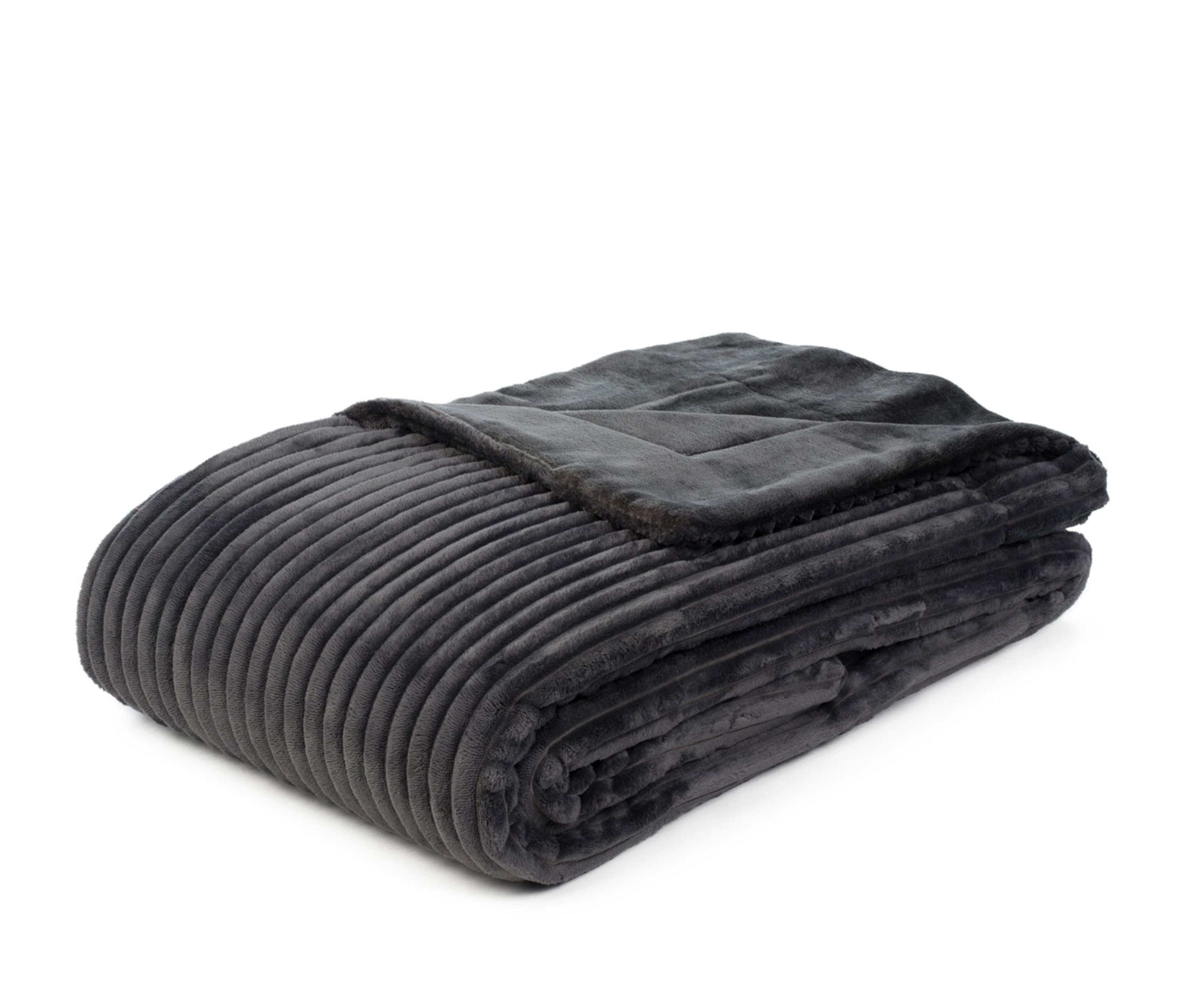 Plaids Cord Optik 150x200 anthracite