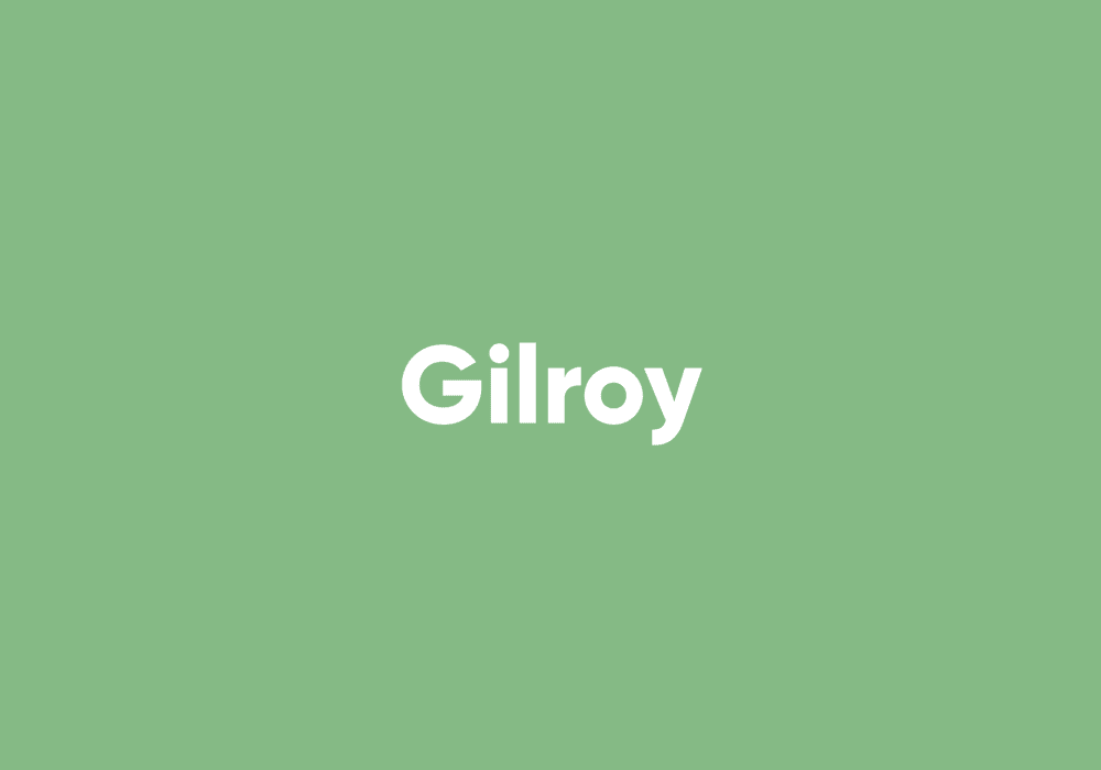 Gilroy typeface cover