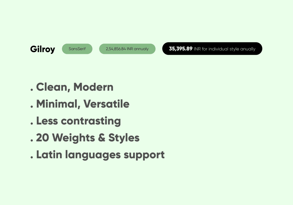Gilroy — font properties