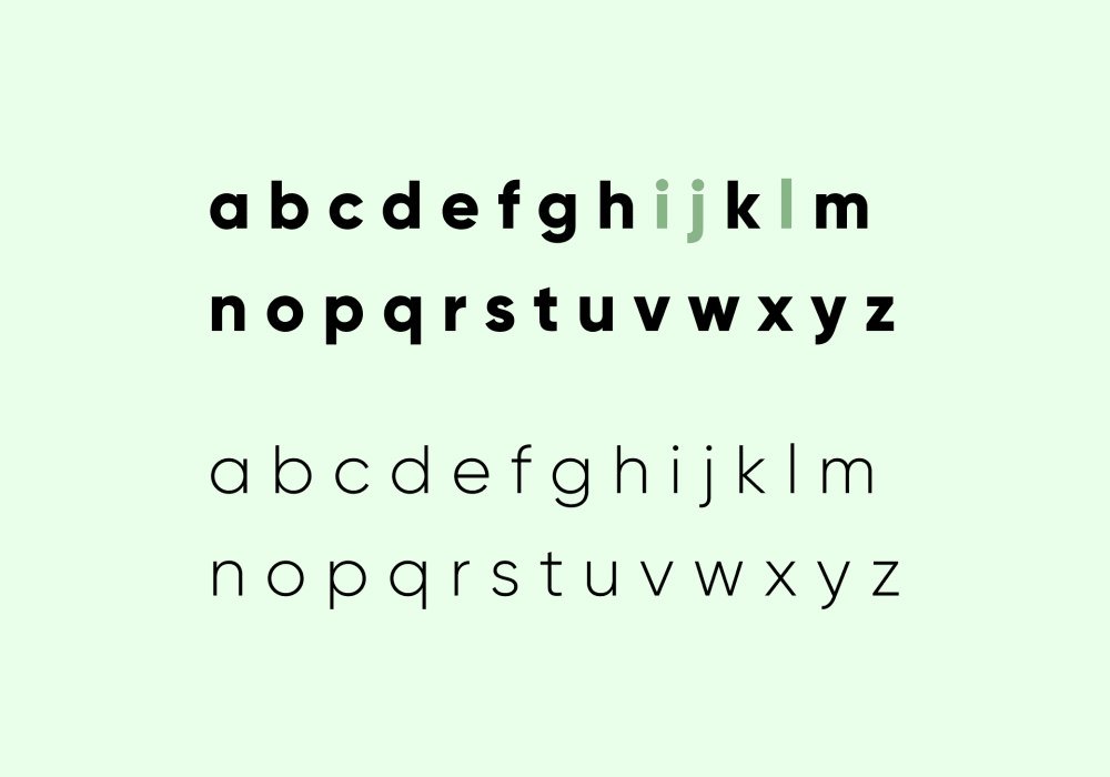 Gilroy — alphabet specimen with Il1 test