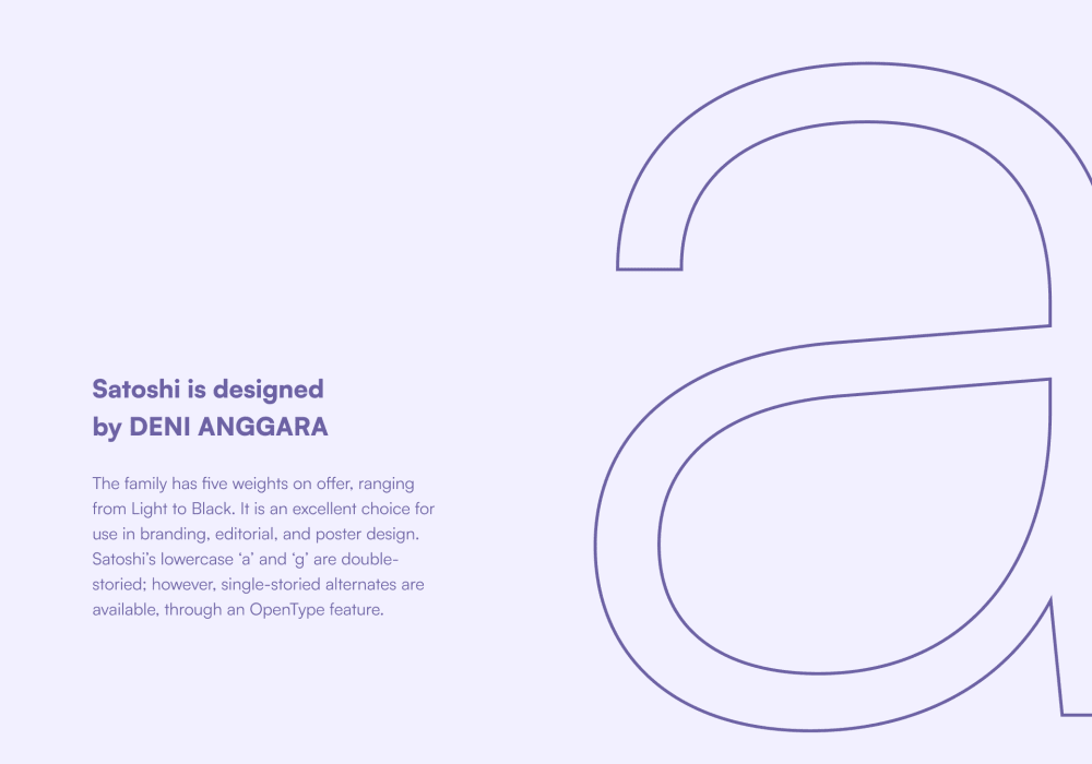 Satoshi — designed by Deni Anggara