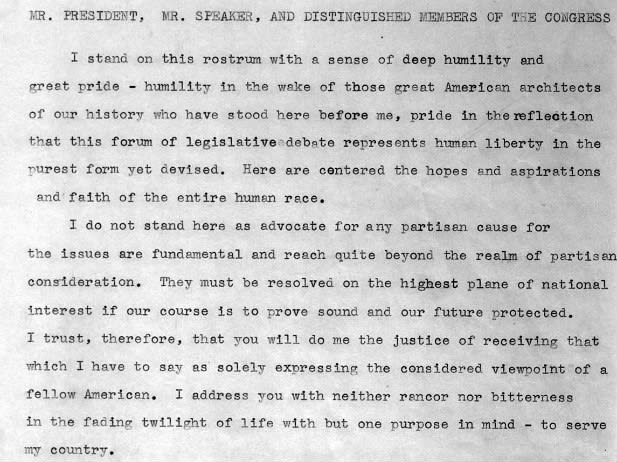 TWE Remembers: General Douglas MacArthur's Speech to Congress
