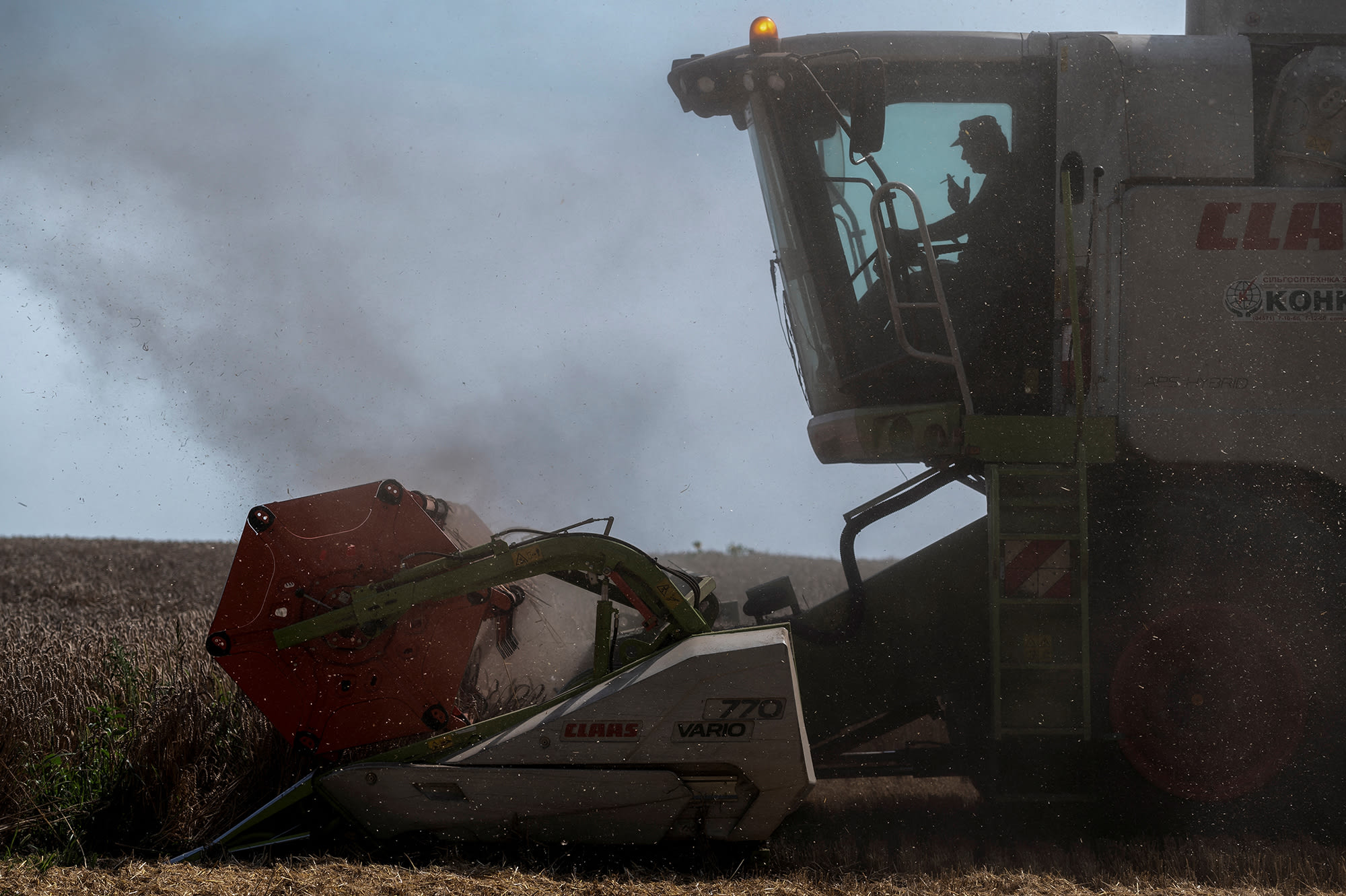 Wheat harvesting in Kyiv region amid Russia's attack on Ukraine