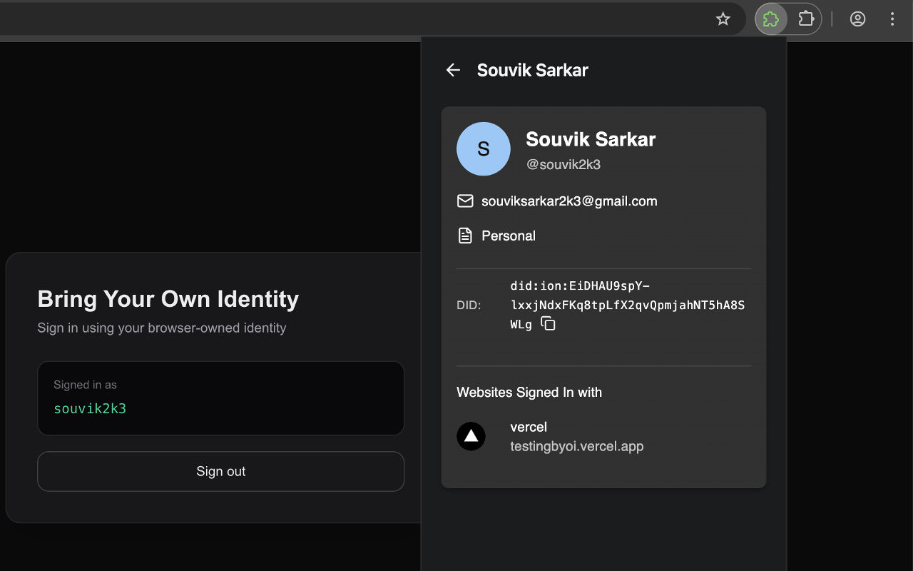 BYOI authentication demo