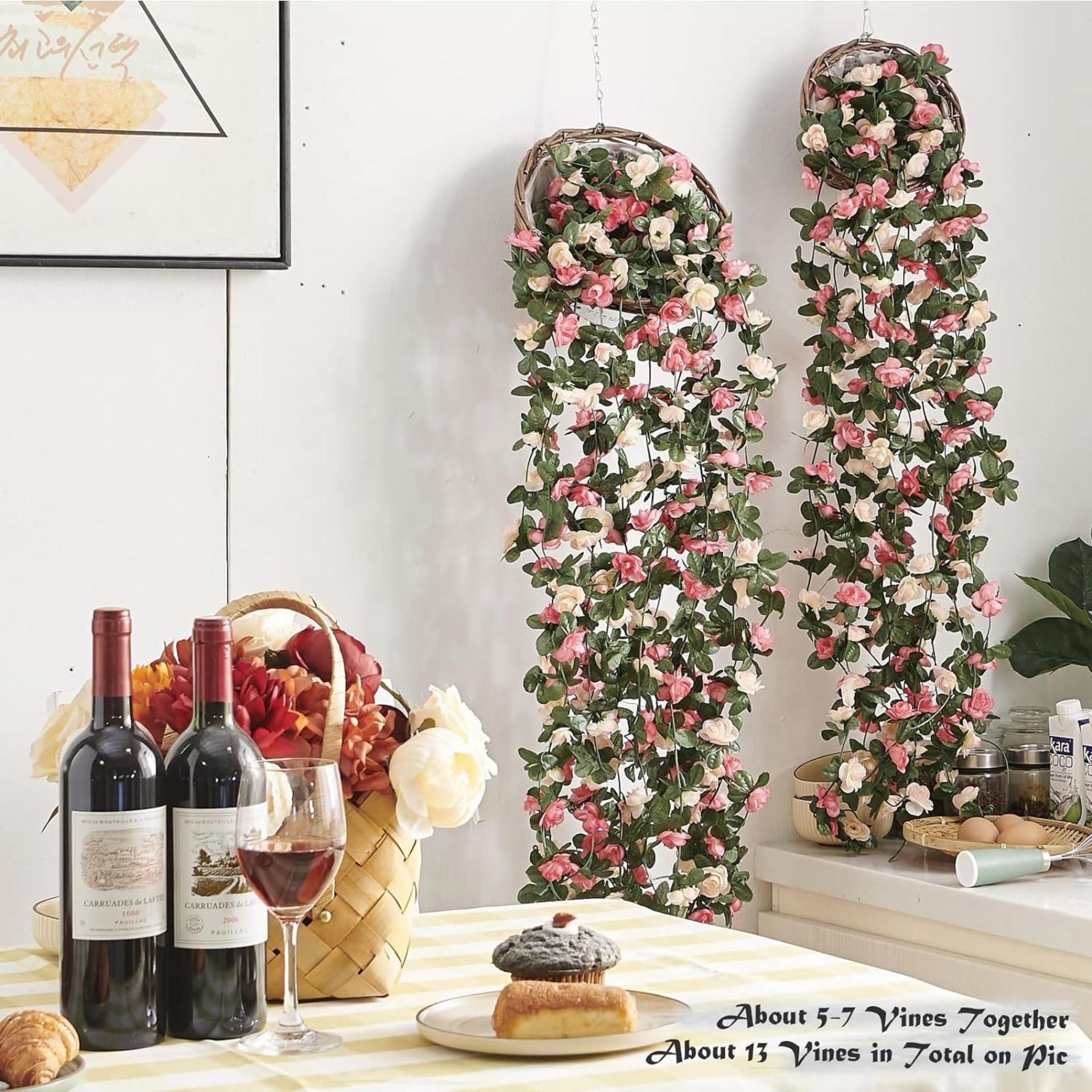 8 Pcs x 8.2 ft Flower Garland Artificial Rose Vine Flowers - 3