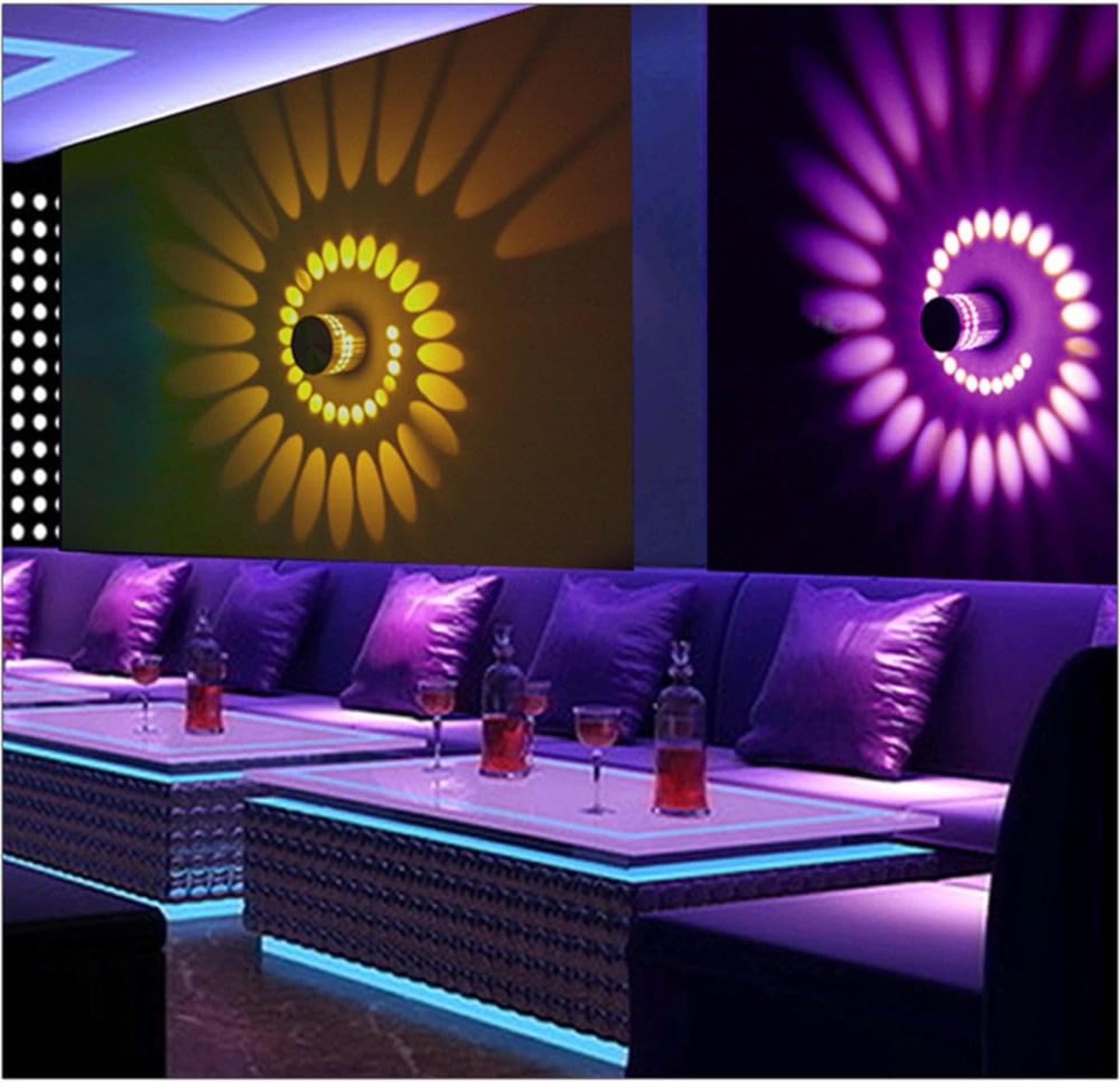 Colorful RGB Spiral Hole Wall Lamp Surface Wall Install Home Decor LED Light Luminaire Lighting - 1