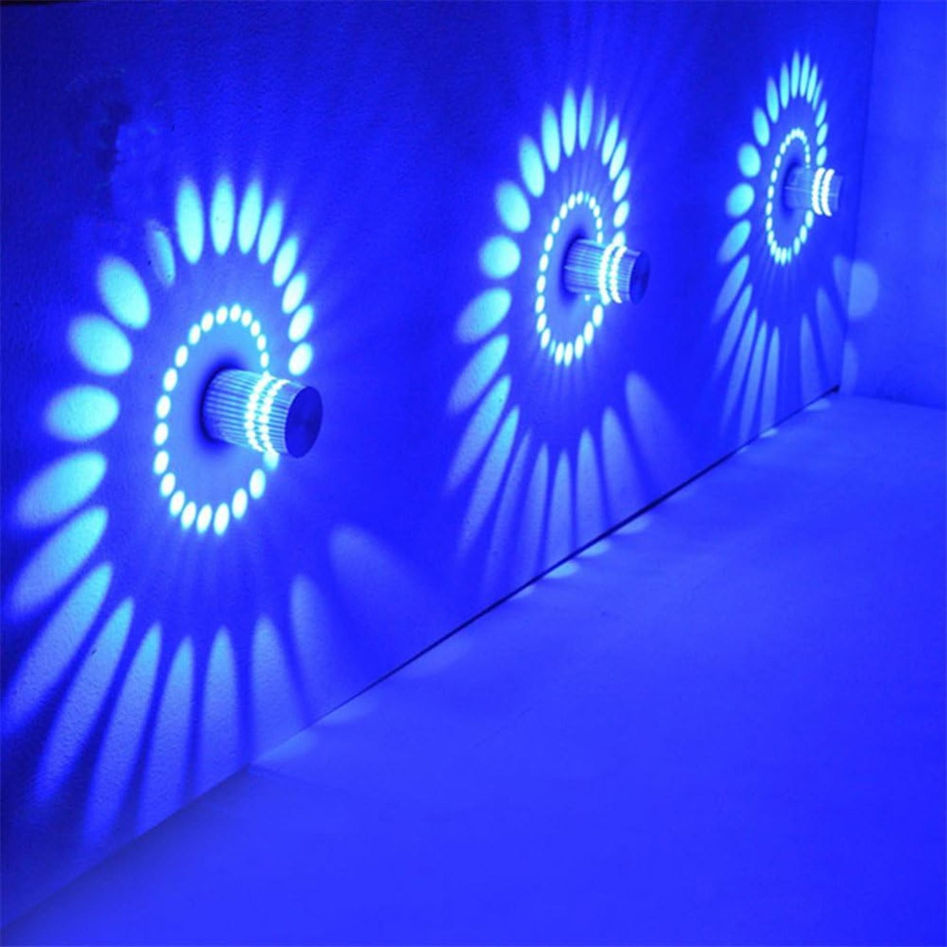 Colorful RGB Spiral Hole Wall Lamp Surface Wall Install Home Decor LED Light Luminaire Lighting - 2