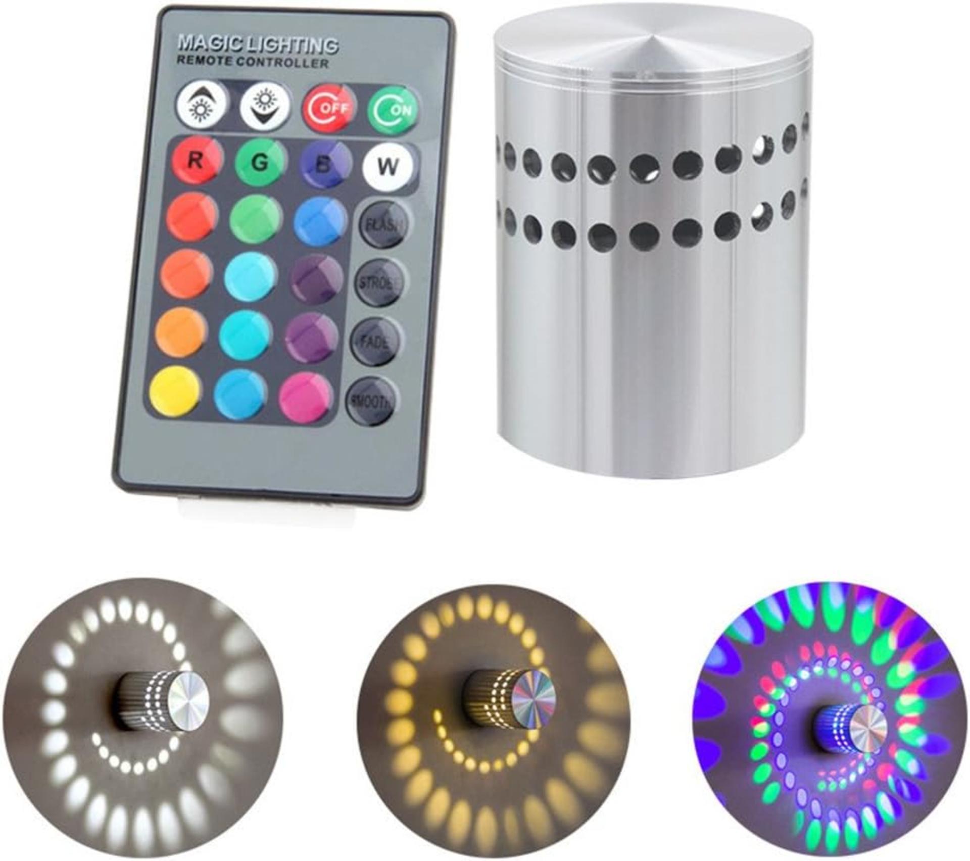 Colorful RGB Spiral Hole Wall Lamp Surface Wall Install Home Decor LED Light Luminaire Lighting - 5