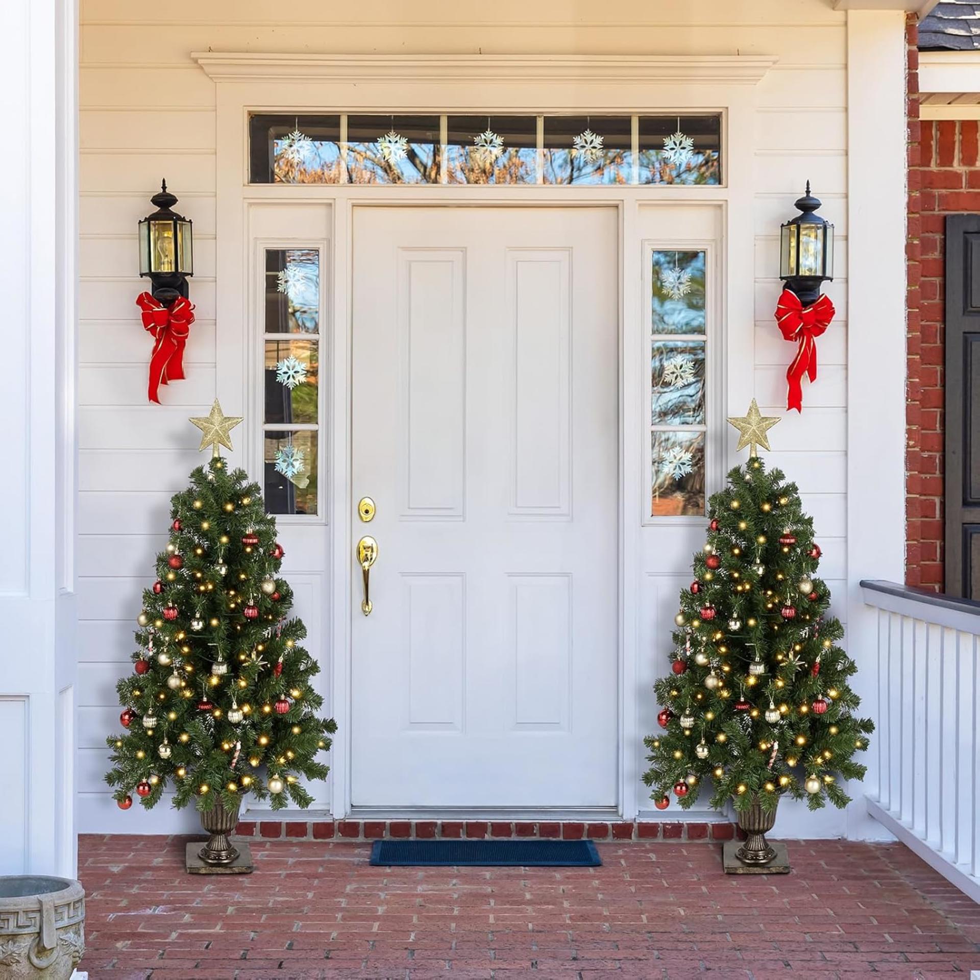 VINGLI 4ft Prelit Artificial Christmas Tree with 120 Warm White Lights, 211 Branches Tips - 7