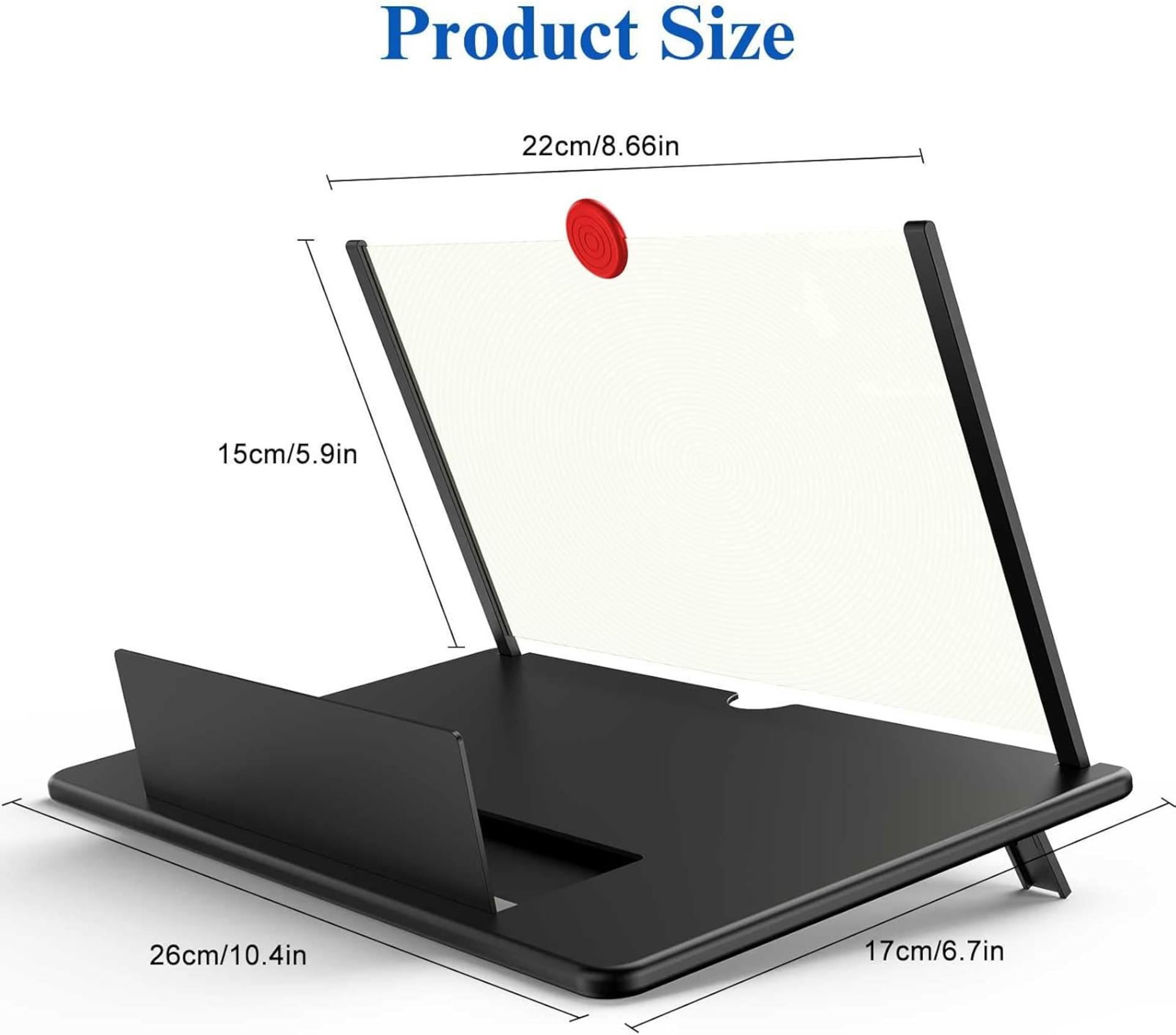 12" Phone Screen Magnifier - HD Projector Stand for Movies & Videos - 7