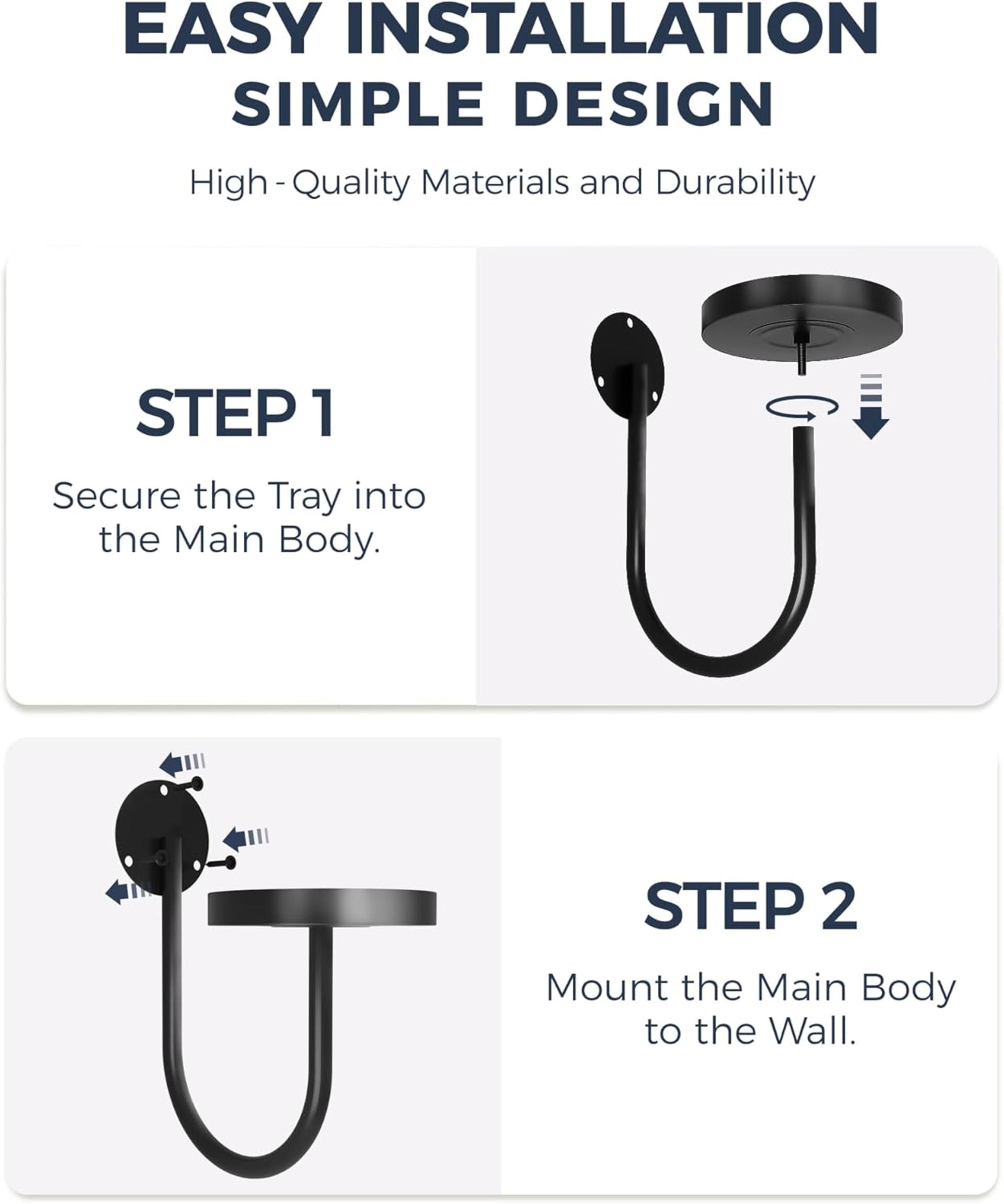 3-Pack Black Wall Planters for Indoor Plants, Space-Saving Hanging Plant Holder with Window Shelves - 5