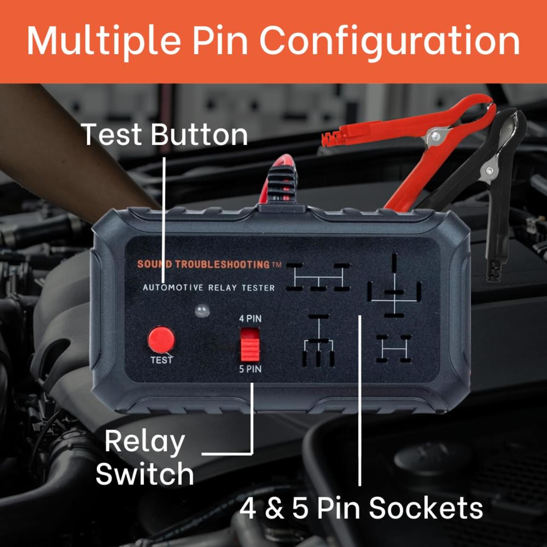 12V Automotive Relay Tester for 4 and 5 Pin Relays with LED Diagnostic Indicators - 2