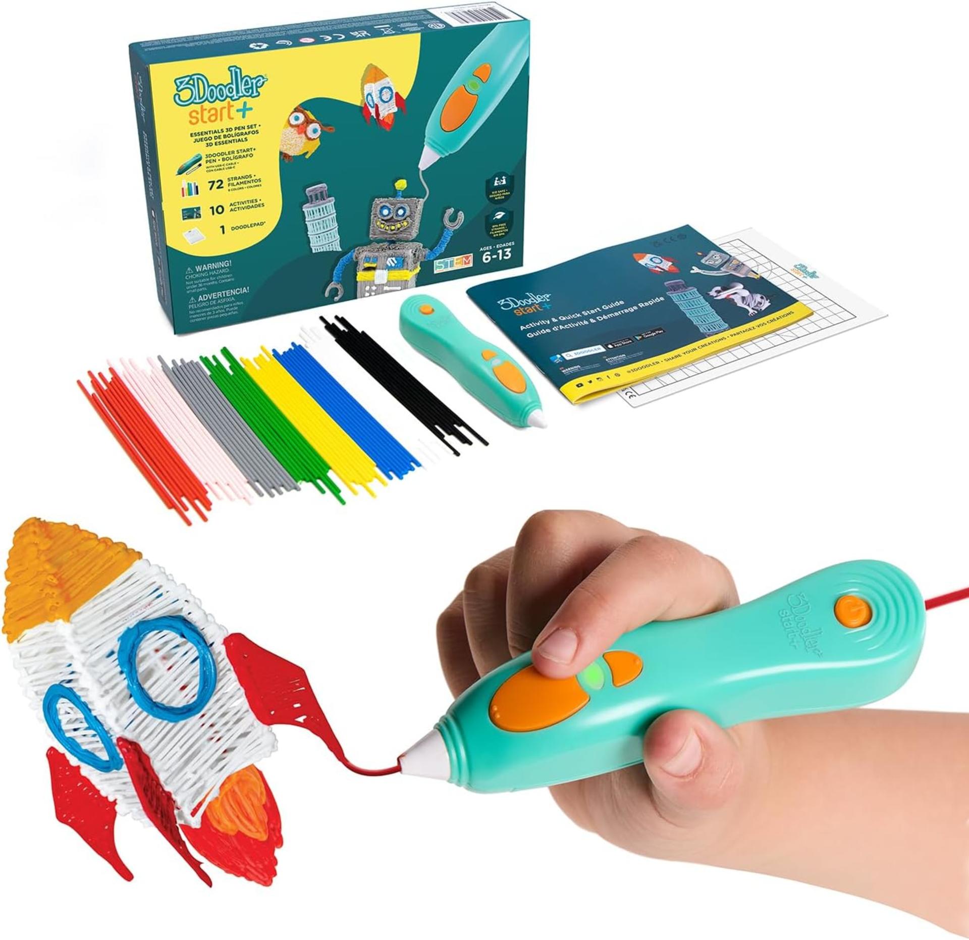3D Printing Pen Set for Kids - Safe STEM Learning Toy with 72 Color Filaments