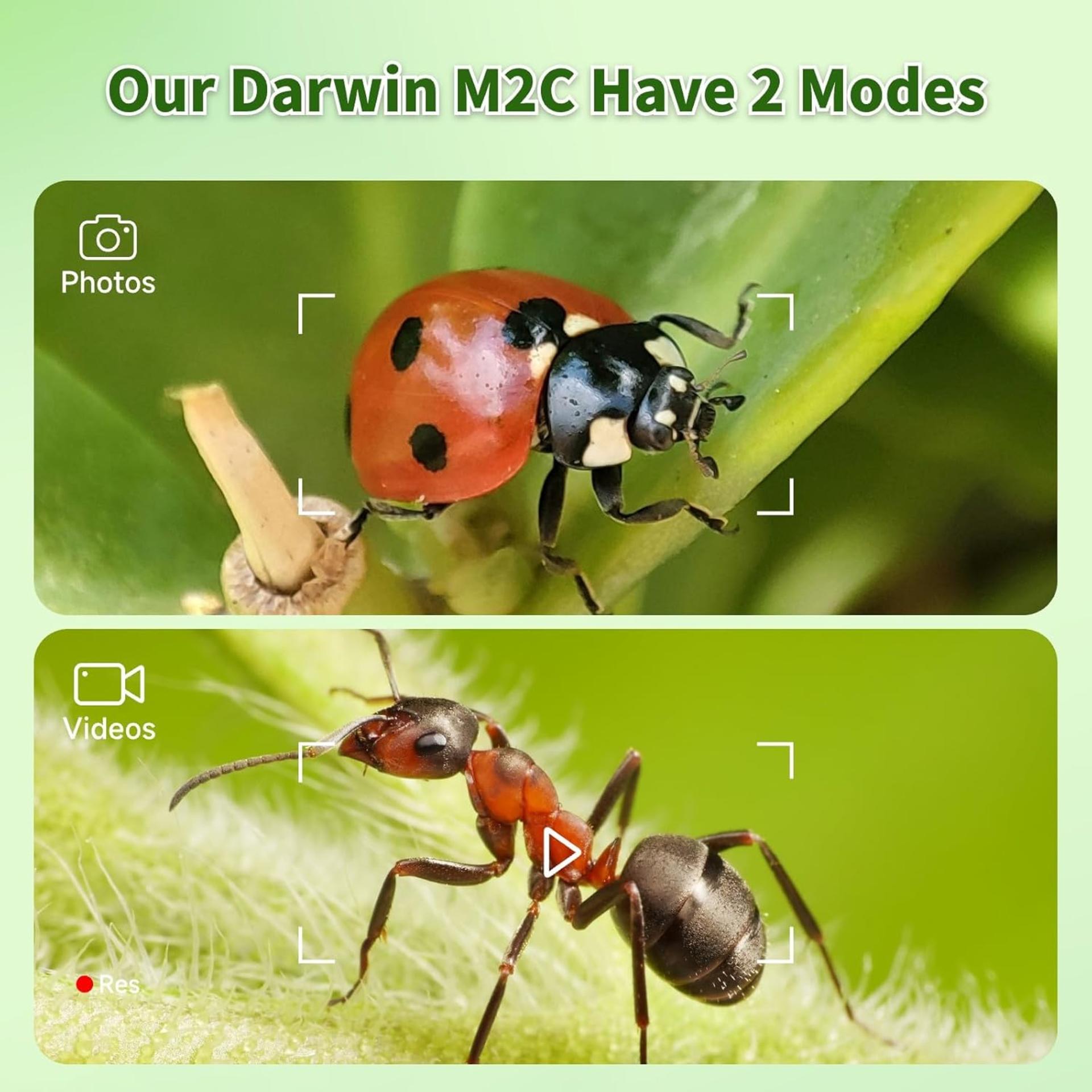 4 Inch Digital Microscope for Kids, 1080P HD 1600X Magnification with 8G SD Card - 3