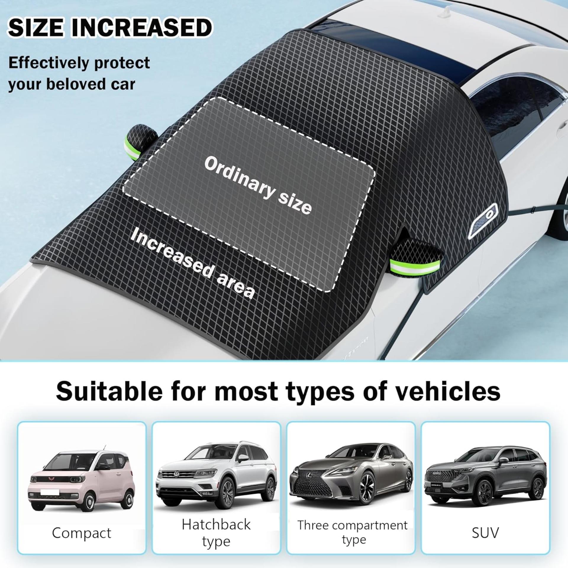 Universal Magnetic Windshield Cover for Snow, Ice, and All-Season Protection - 2