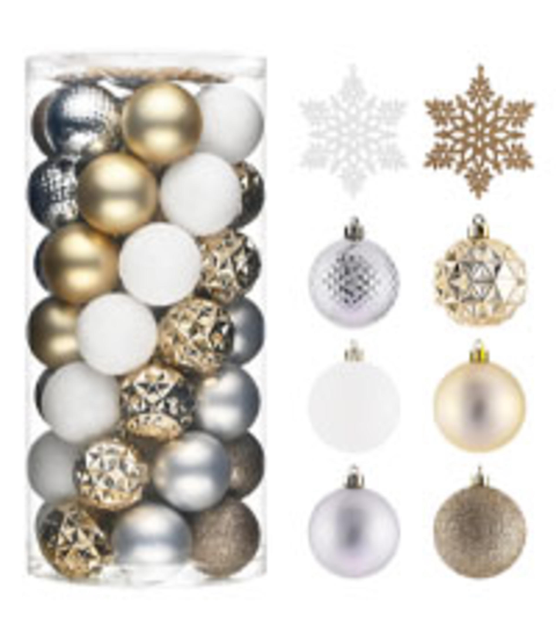 Christmas Stockings 21 Inch - White Gold Plush Hanging Decor 2 Pack detail 28