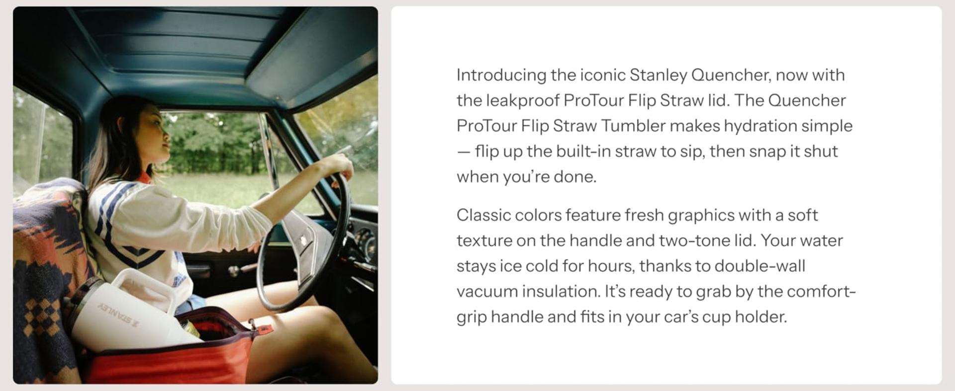 Insulated Stainless Steel Tumbler - 30oz with Flip Straw & Leakproof Lid for Travel detail 2