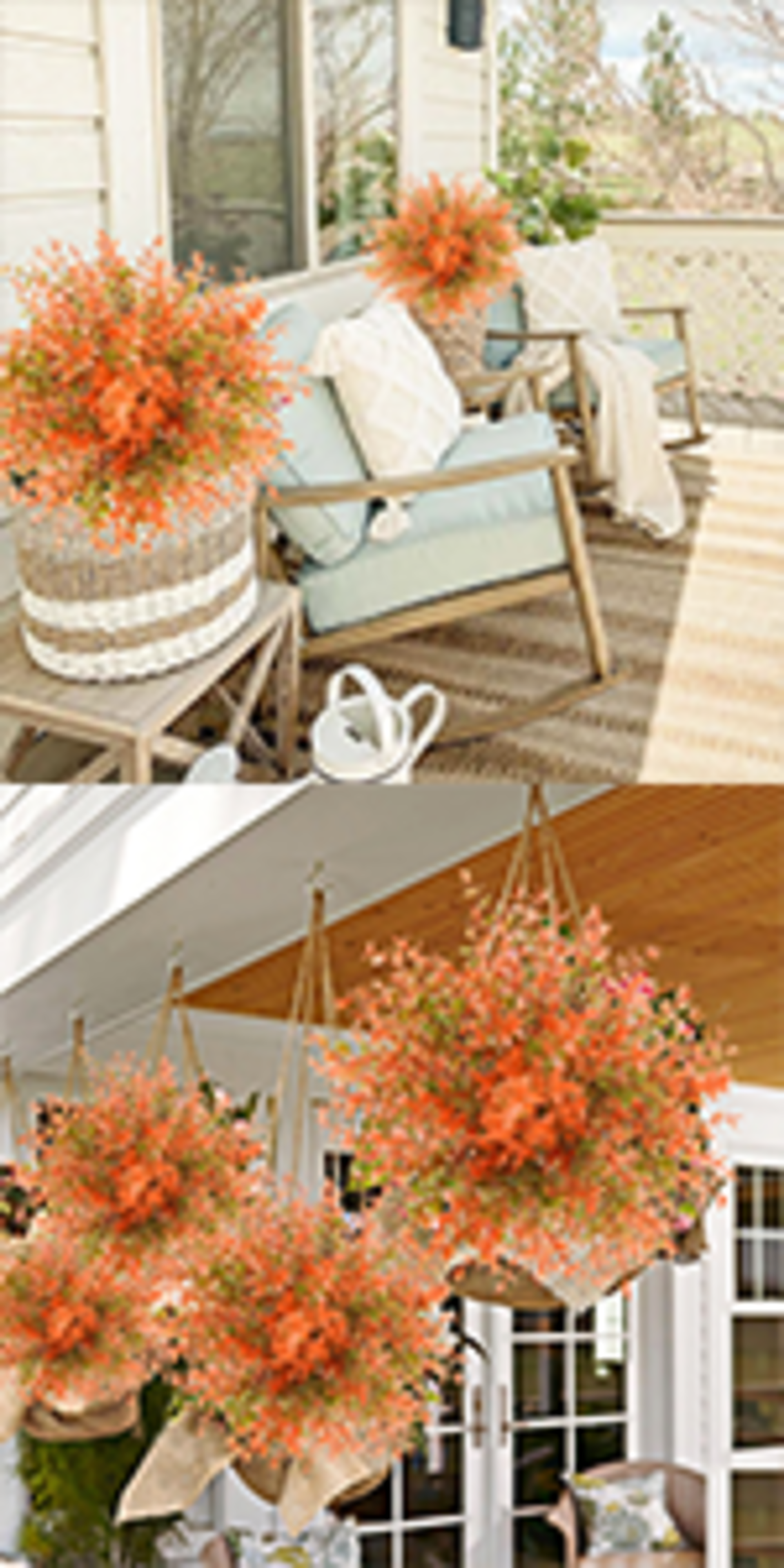 Artificial Grass Plants - 8 Pack UV Resistant Faux Greenery 17.5" Tall for Outdoor Garden Decor detail 6