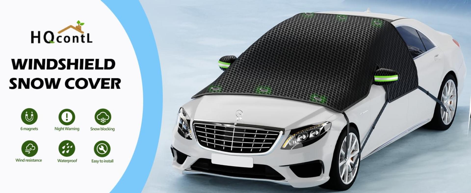 Universal Magnetic Windshield Cover for Snow, Ice, and All-Season Protection detail 1
