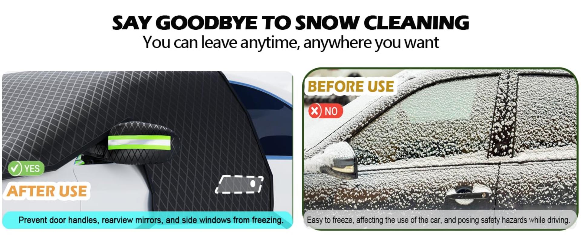 Universal Magnetic Windshield Cover for Snow, Ice, and All-Season Protection detail 6