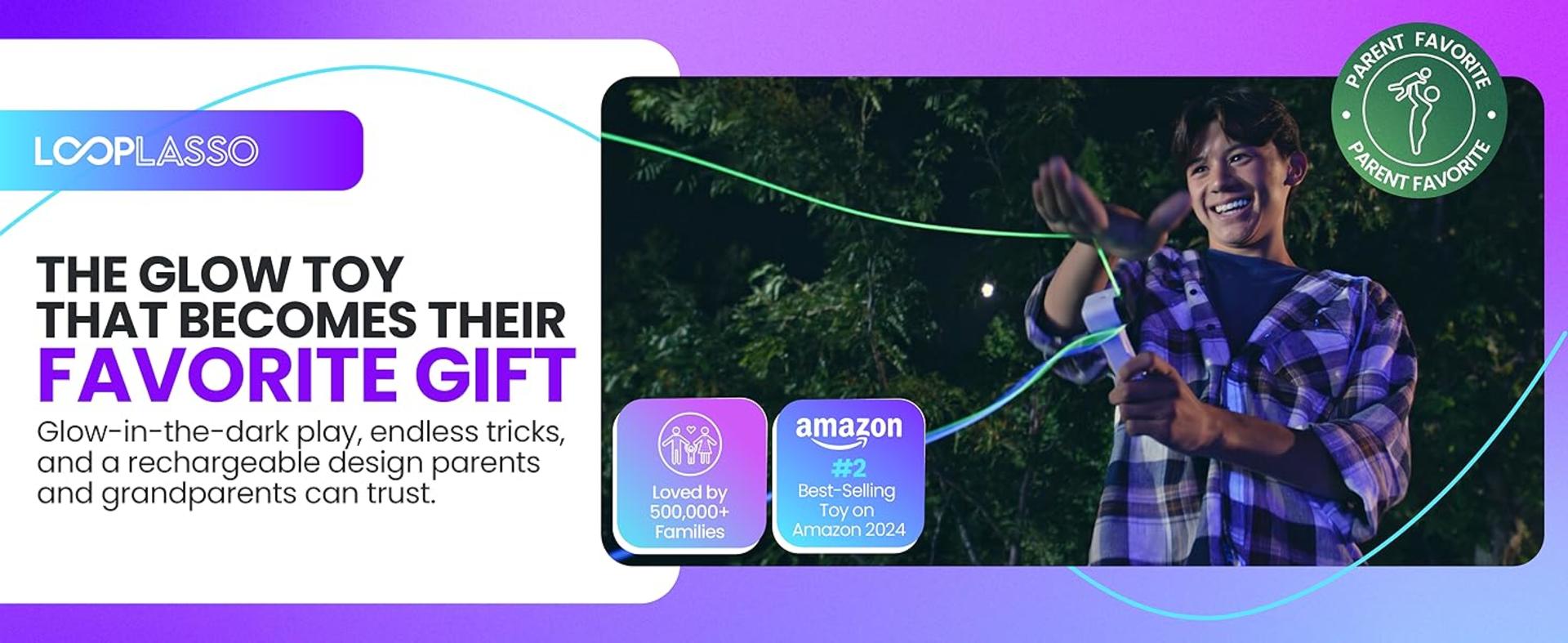 Glow-in-the-Dark String Toy with 100+ Tricks - Interactive Levitating Light Toy detail 1