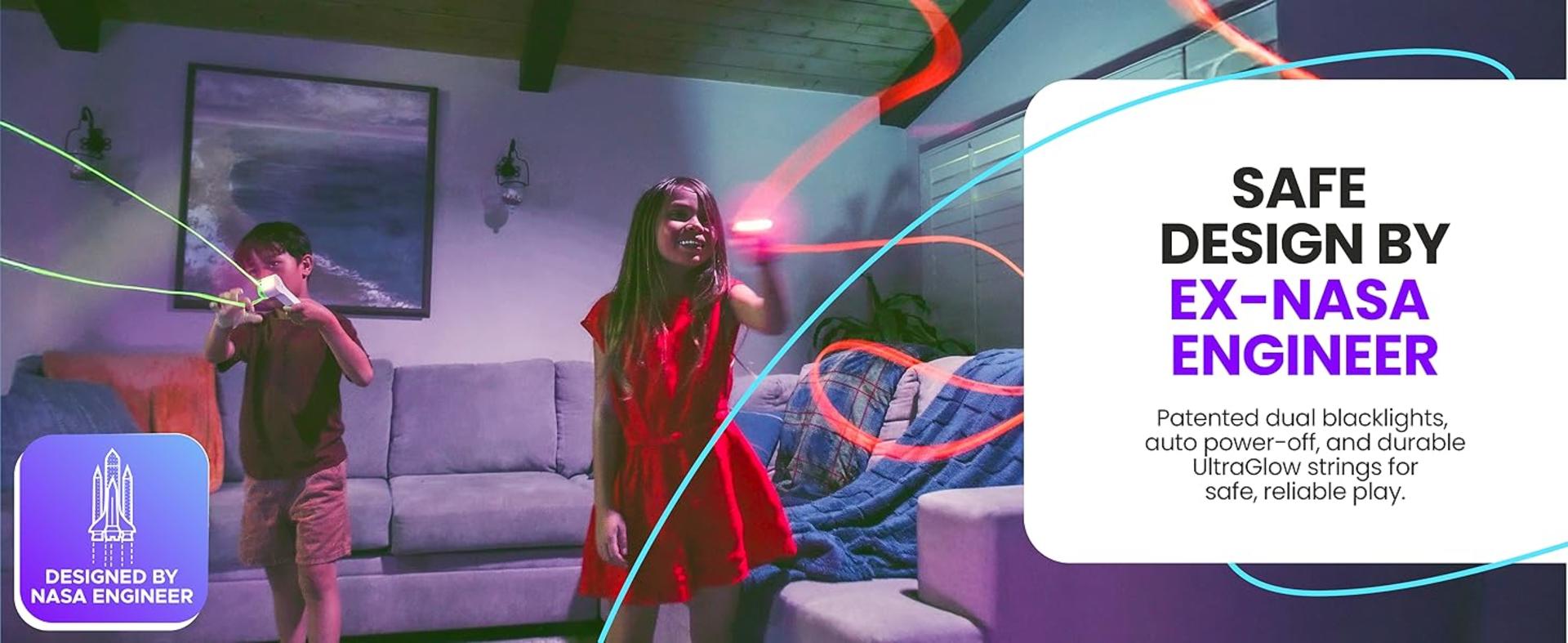 Glow-in-the-Dark String Toy with 100+ Tricks - Interactive Levitating Light Toy detail 3