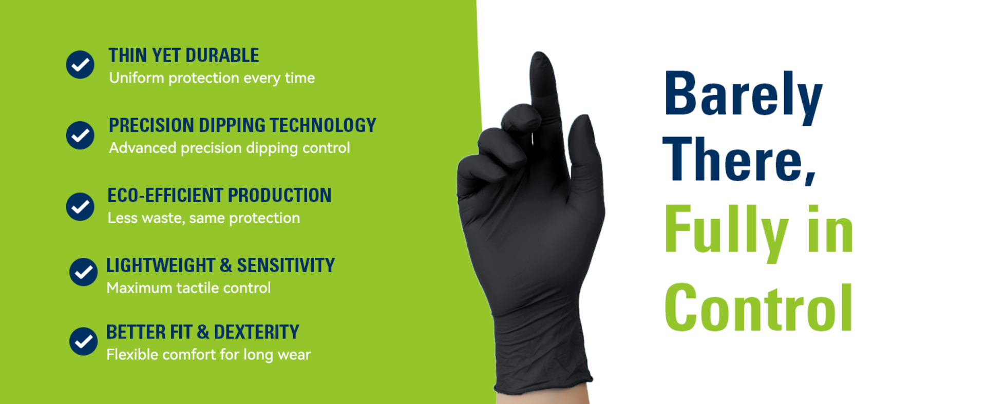 Black Nitrile Disposable Gloves, Latex-Free & Powder-Free for Food Prep, Kitchen, Cleaning detail 5