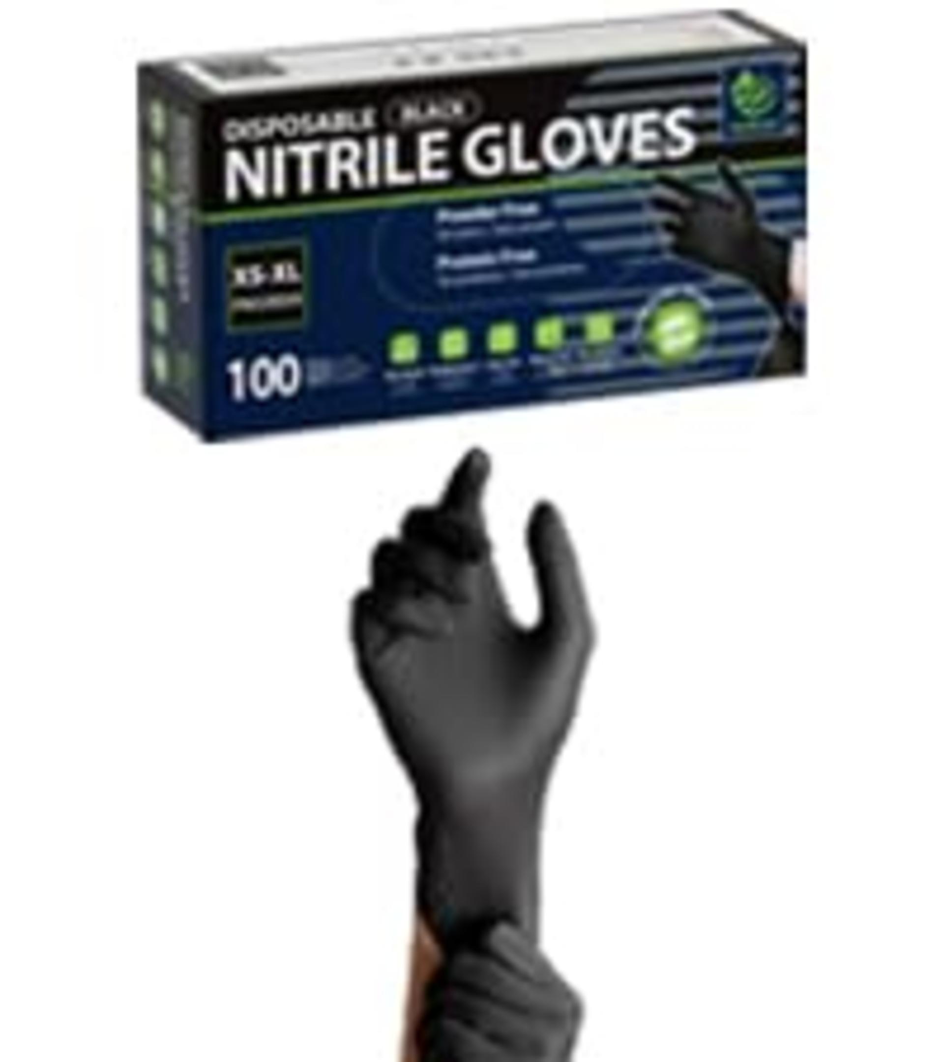 Black Nitrile Disposable Gloves, Latex-Free & Powder-Free for Food Prep, Kitchen, Cleaning detail 14
