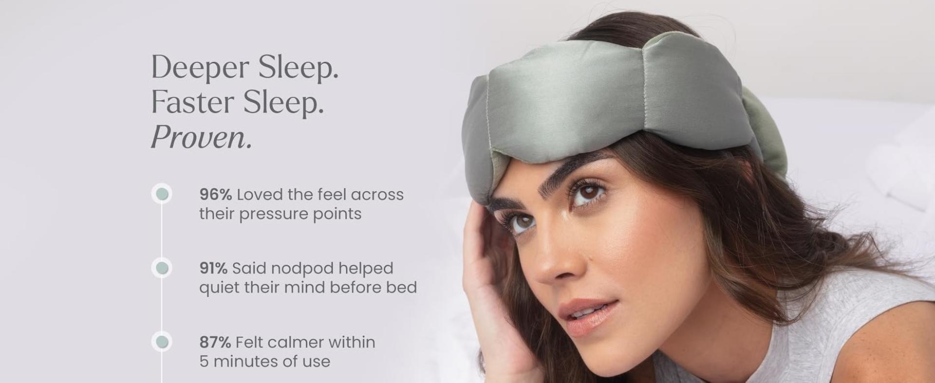 Gentle Pressure Weighted Sleep Mask with Light Blocking Design for Sleeping & Travel detail 2