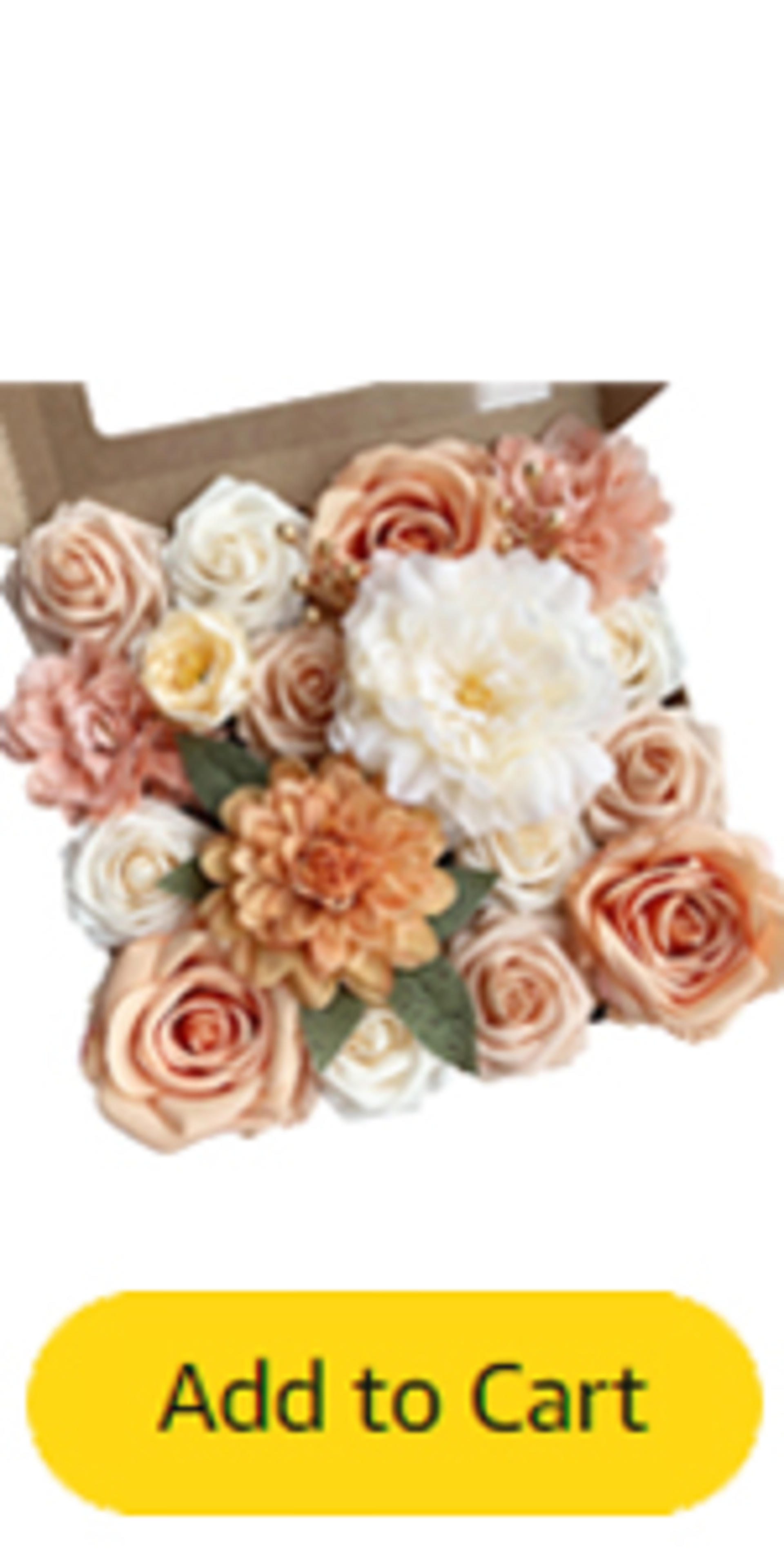 20pcs Pink Silk Peonies & Roses Artificial Flowers with Stems for DIY Wedding Decor detail 15