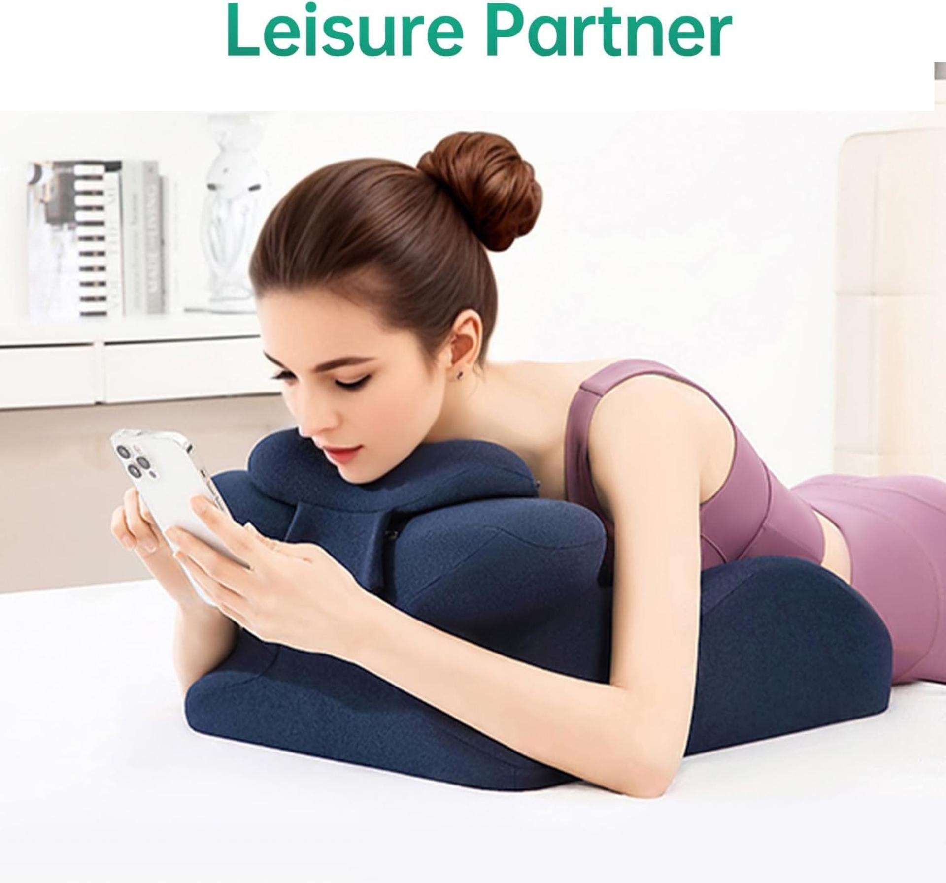 Memory Foam Ergonomic Wedge Pillow for Back Pain Relief, Acid Reflux & Full-Body Support - 3