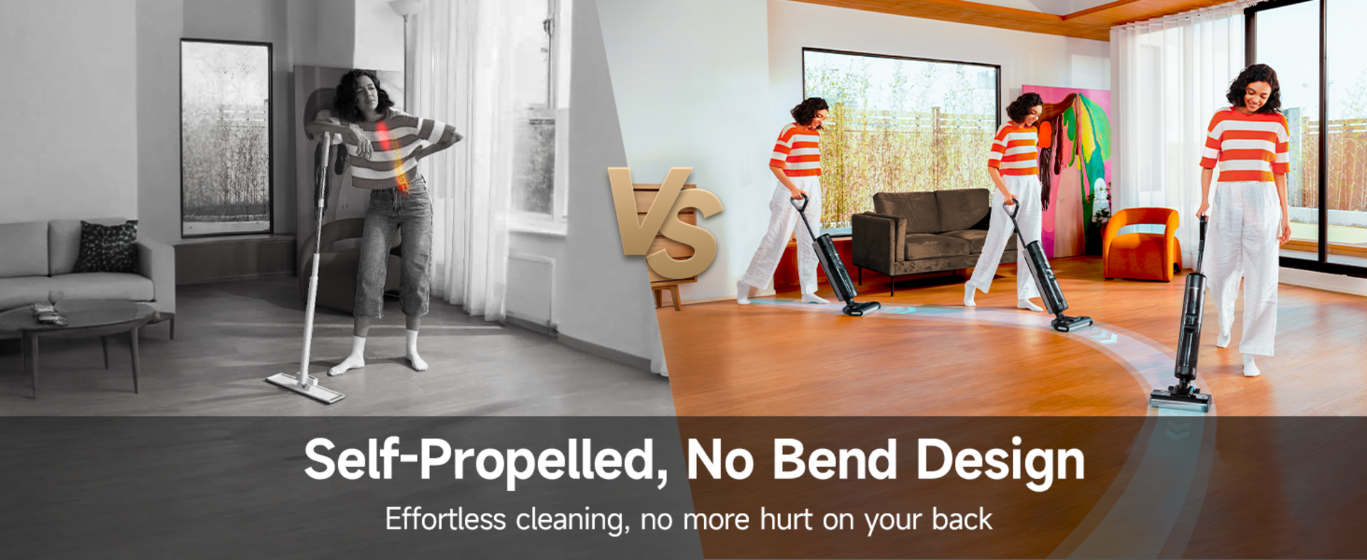 Cordless Vacuum Mop with Self-Cleaning, Dual Tank Design, All-in-One Wet Dry Cleaner for Hard Floors detail 7