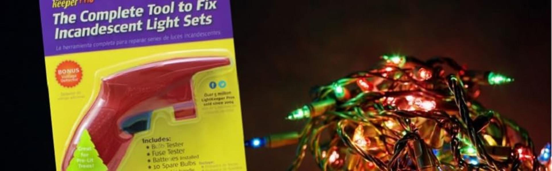 Quick Fix Christmas Light Repair Tool with 50 Replacement Bulbs - UL Listed detail 1