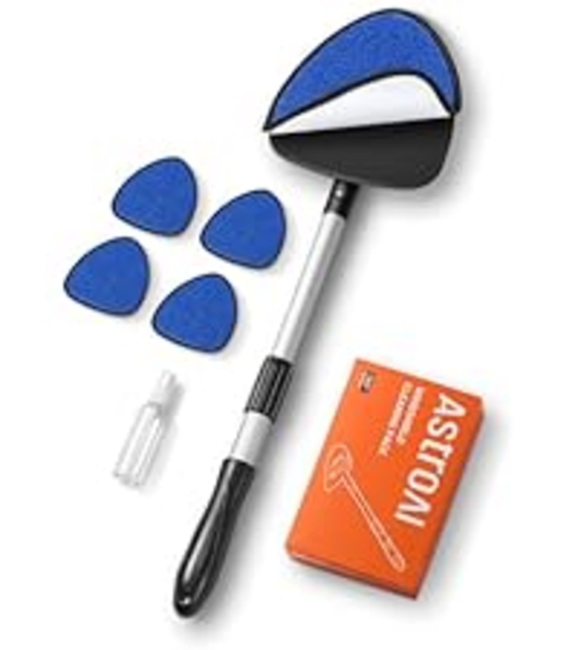 Extendable Windshield Cleaner with 180° Rotating Head and 4 Microfiber Pads for Car Interior detail 5