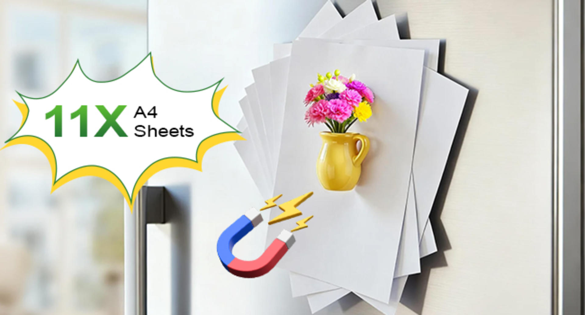 Mini Ceramic Vase Magnets with Flowers - 8 Pack Cute Fridge Decor for Kitchen & Office detail 4