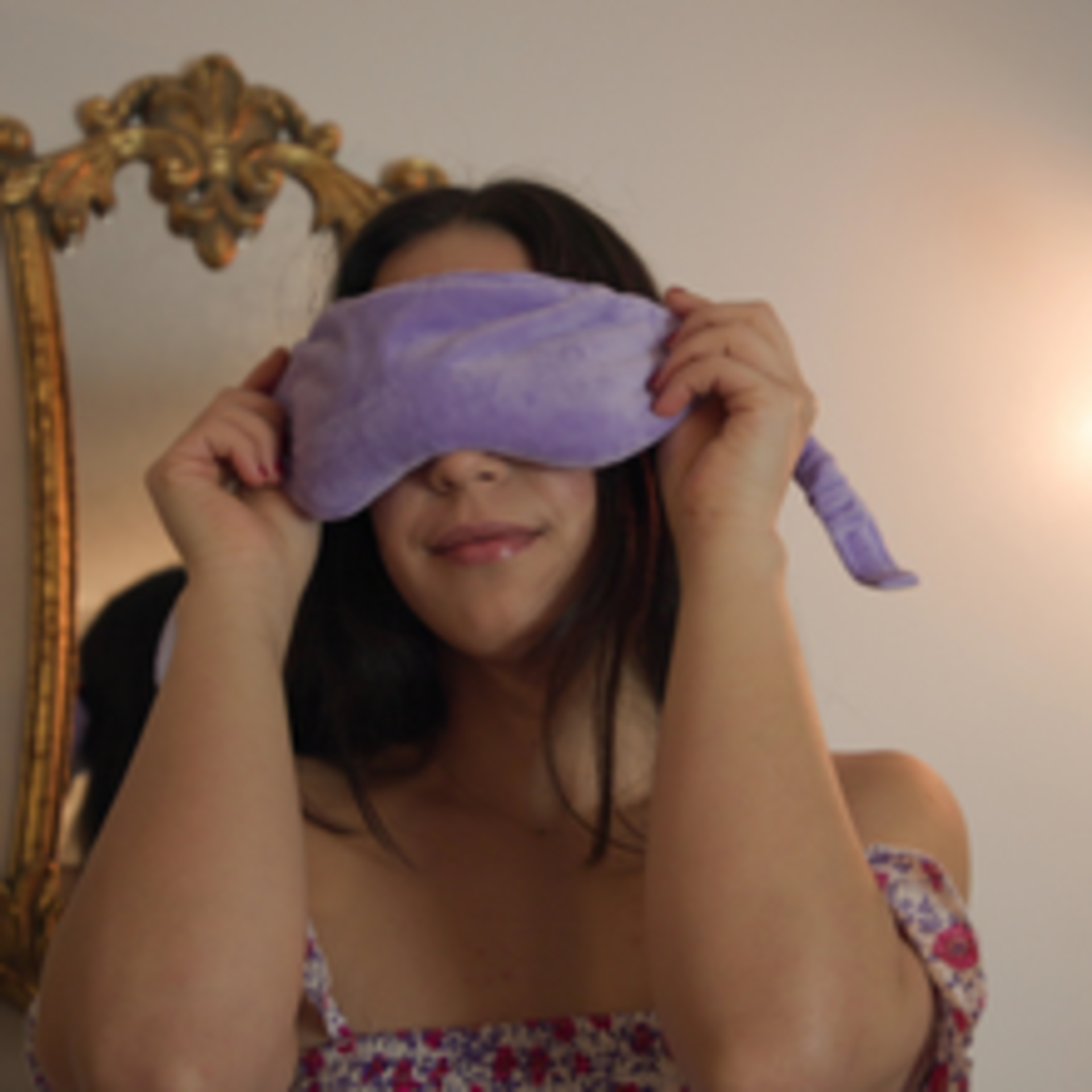 Weighted Lavender Eye Mask for Sleep & Relaxation - Aromatherapy Pillow with Hot/Cold Therapy detail 8