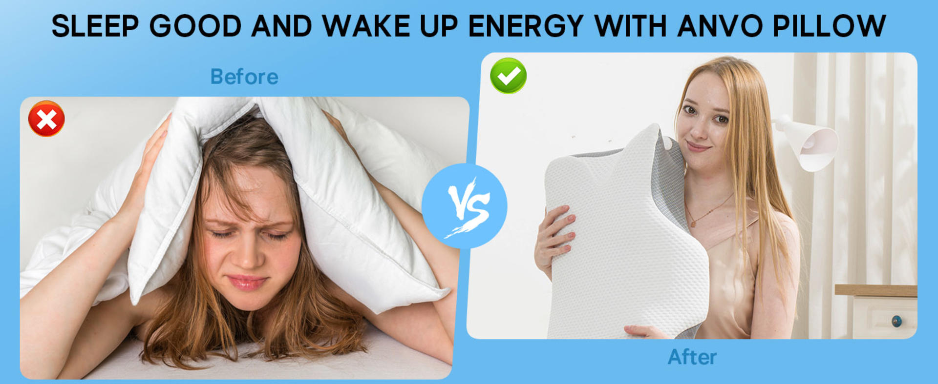 Memory Foam Cervical Pillow for Neck Pain Relief, Ergonomic Design for Side Back Stomach Sleepers detail 6