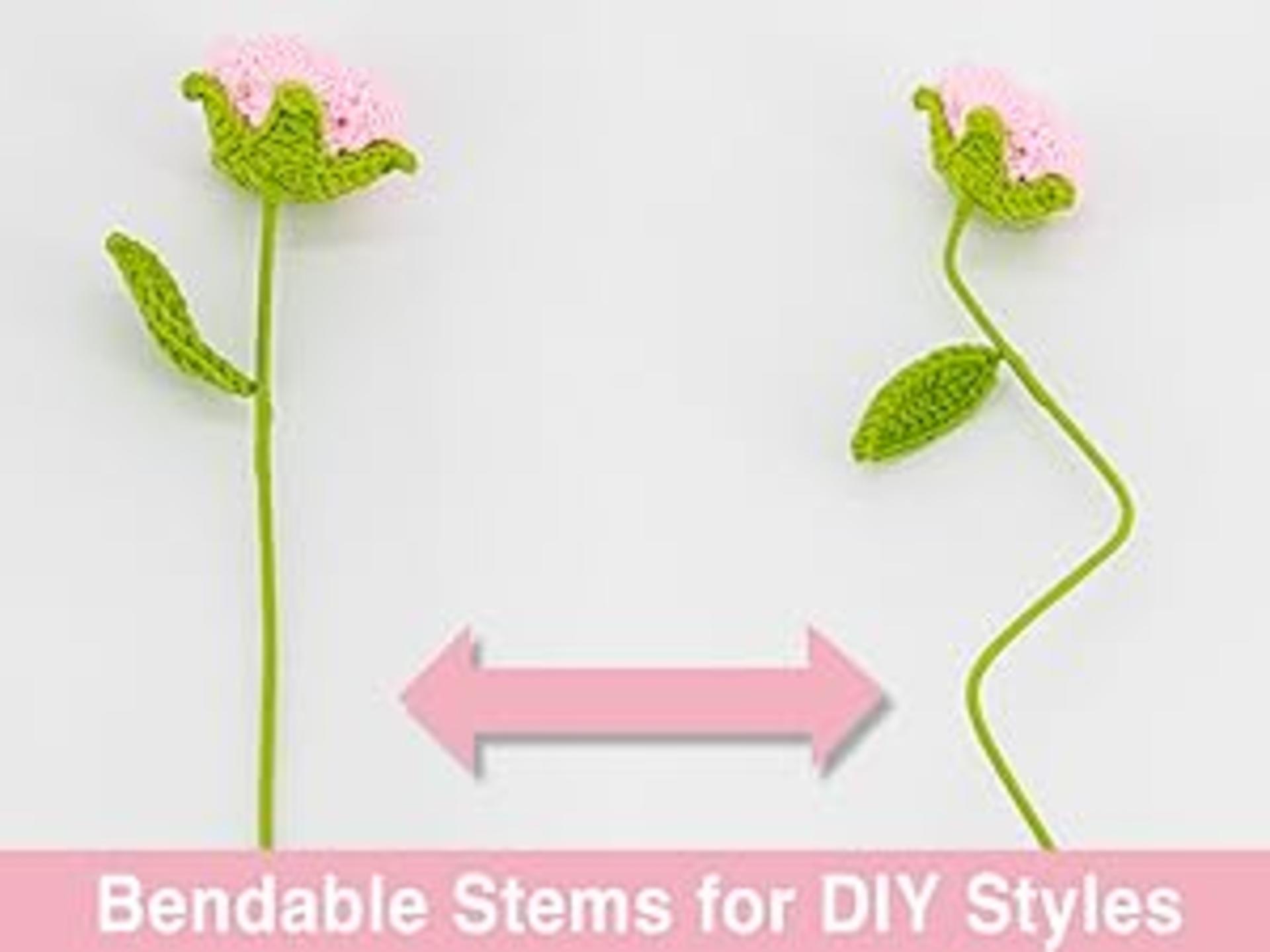 Handmade Crochet Flower Bouquet with 14 Flowers - Eternal Blooms for Home Decor & Gifts detail 6