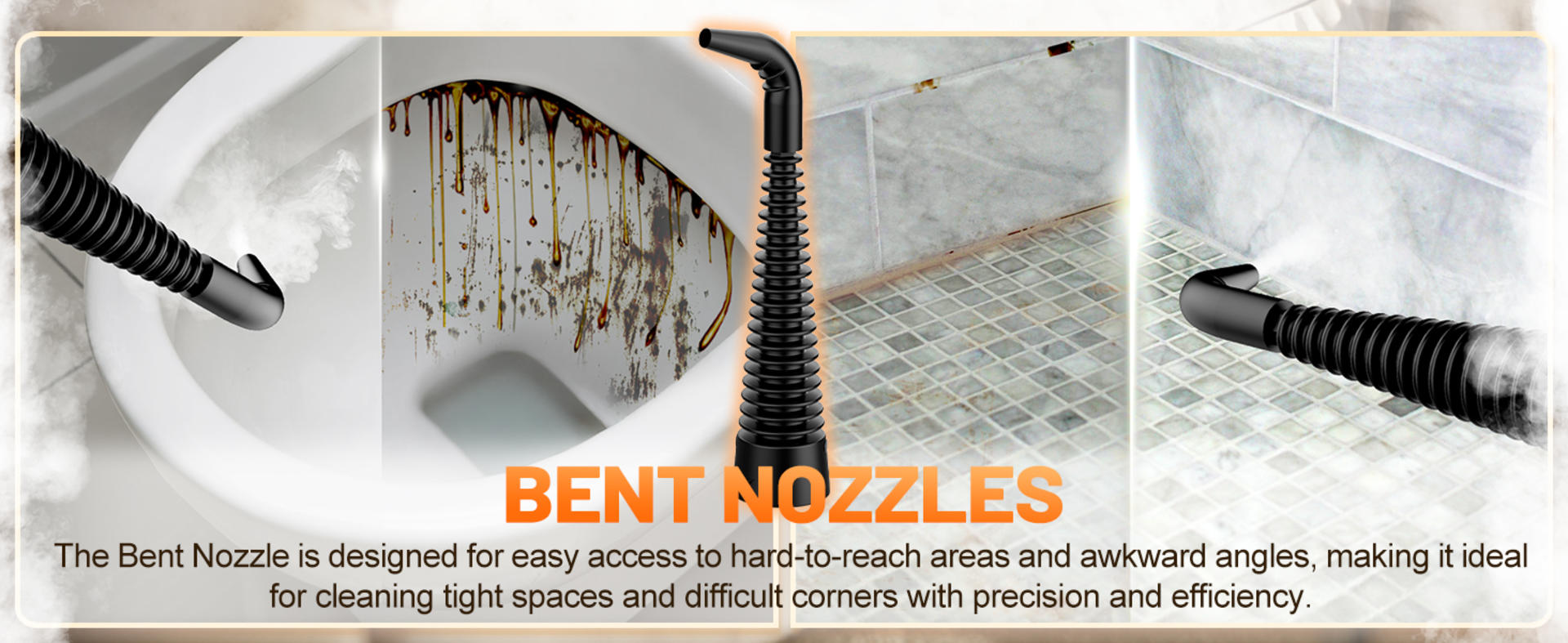 Multi-Surface Handheld Pressurized Steam Cleaner with 11 Accessories, 15.2OZ Portable Steamer detail 4