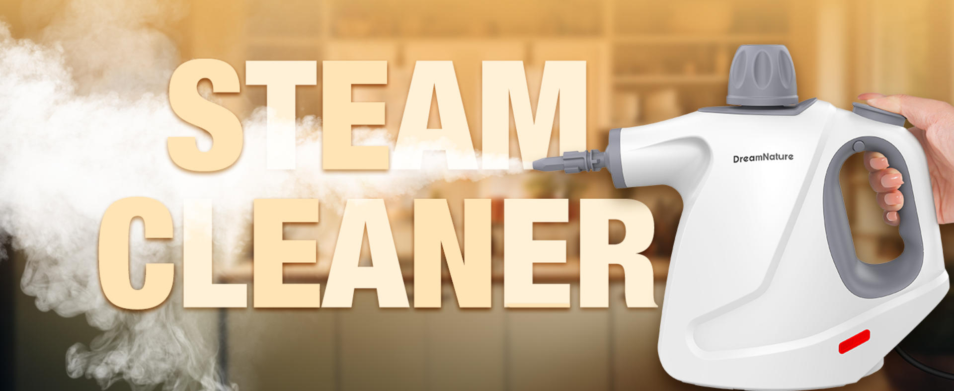 Multi-Surface Handheld Pressurized Steam Cleaner with 11 Accessories, 15.2OZ Portable Steamer detail 17