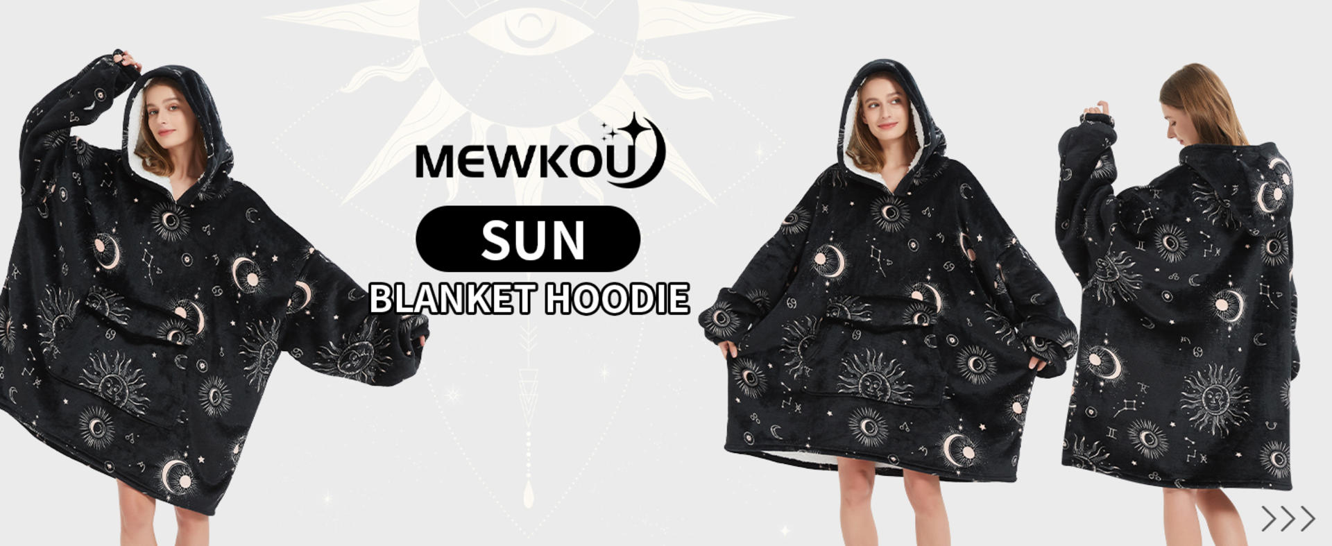 Oversized Sherpa Fleece Wearable Blanket Hoodie for Adults, Unisex One Size Fits Most detail 4